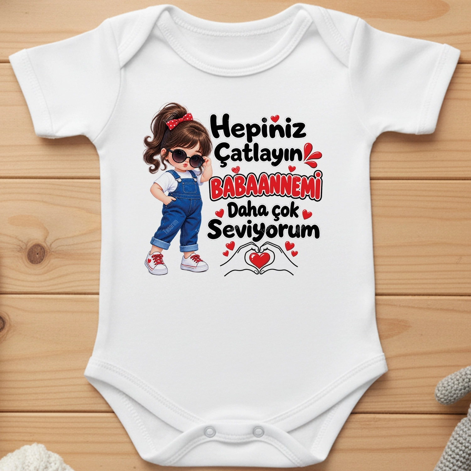 Hepiniz Çatlayın Babaannemi Daha Çok Seviyorum - Bebek Body Zıbın