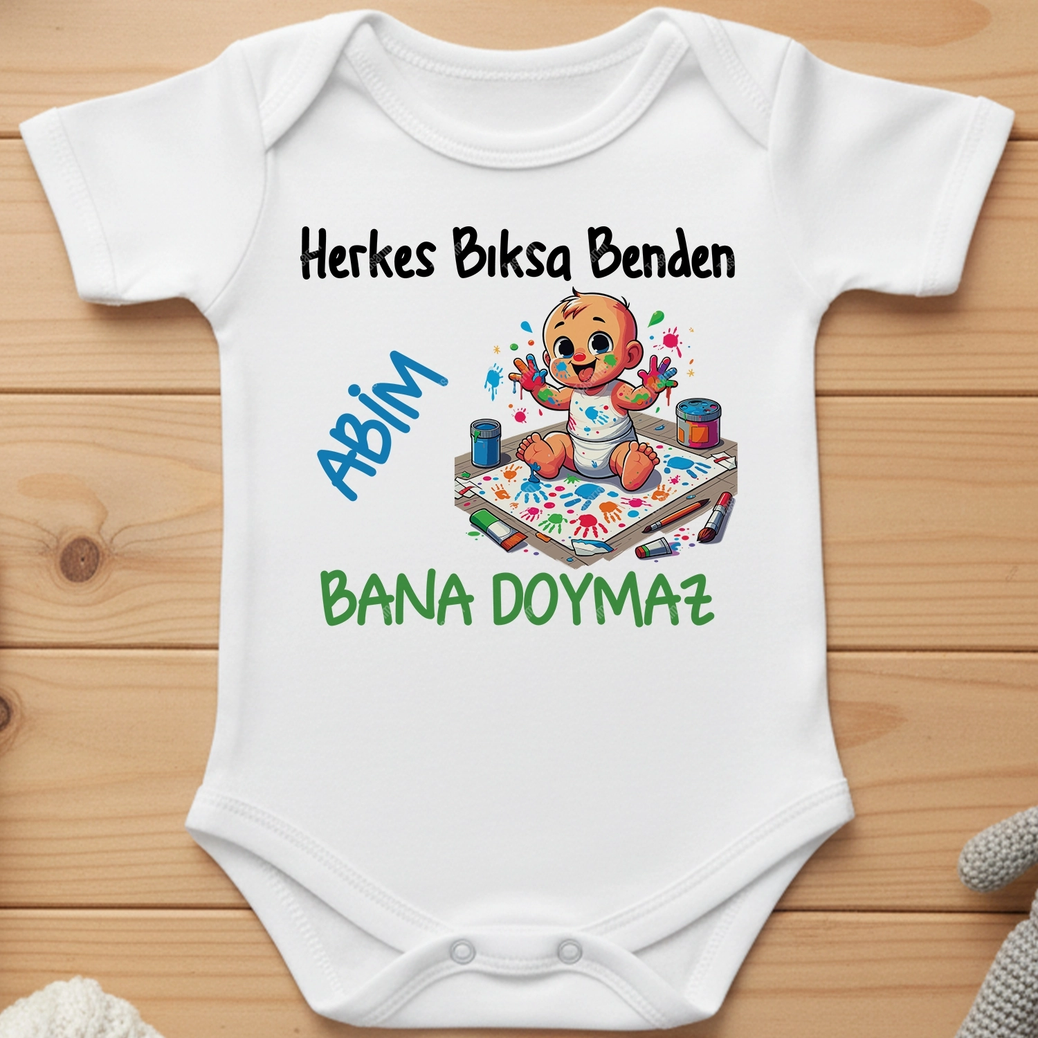 Herkes Bıksa Benden Abim Bana Doymaz - Bebek Body Zıbın