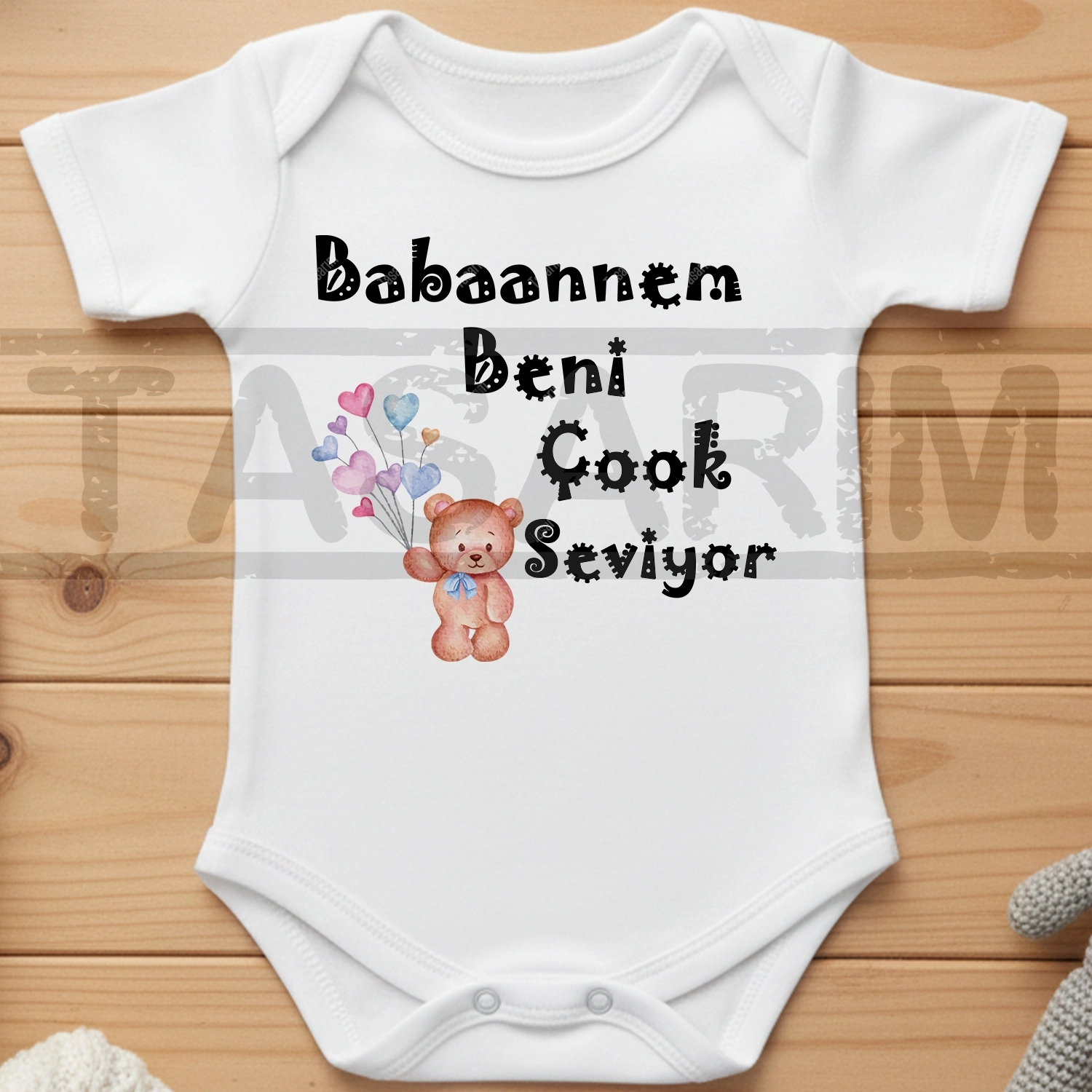 Babaannem Beni Çok Seviyor - Bebek Body Zıbın