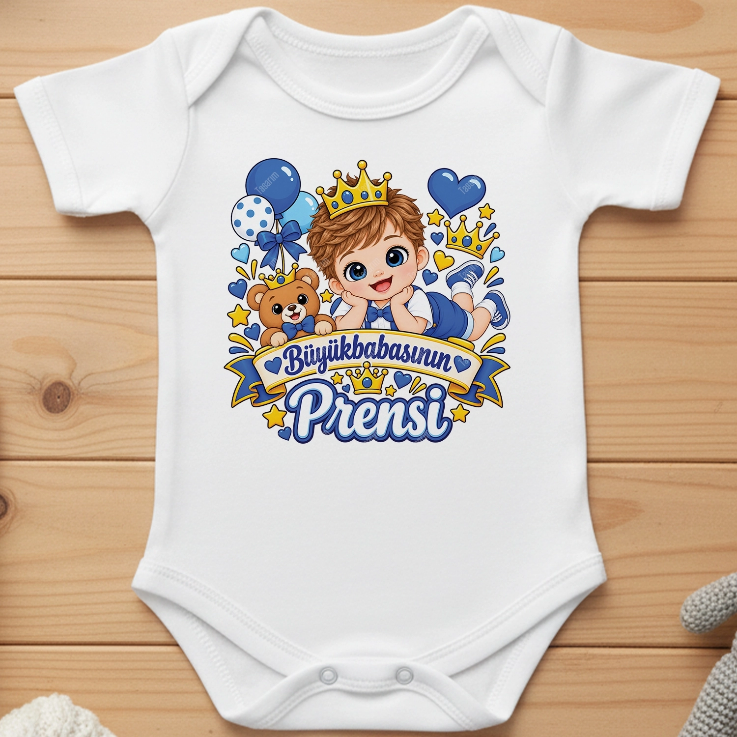 Büyükbabasının Prensi - Bebek Body Zıbın