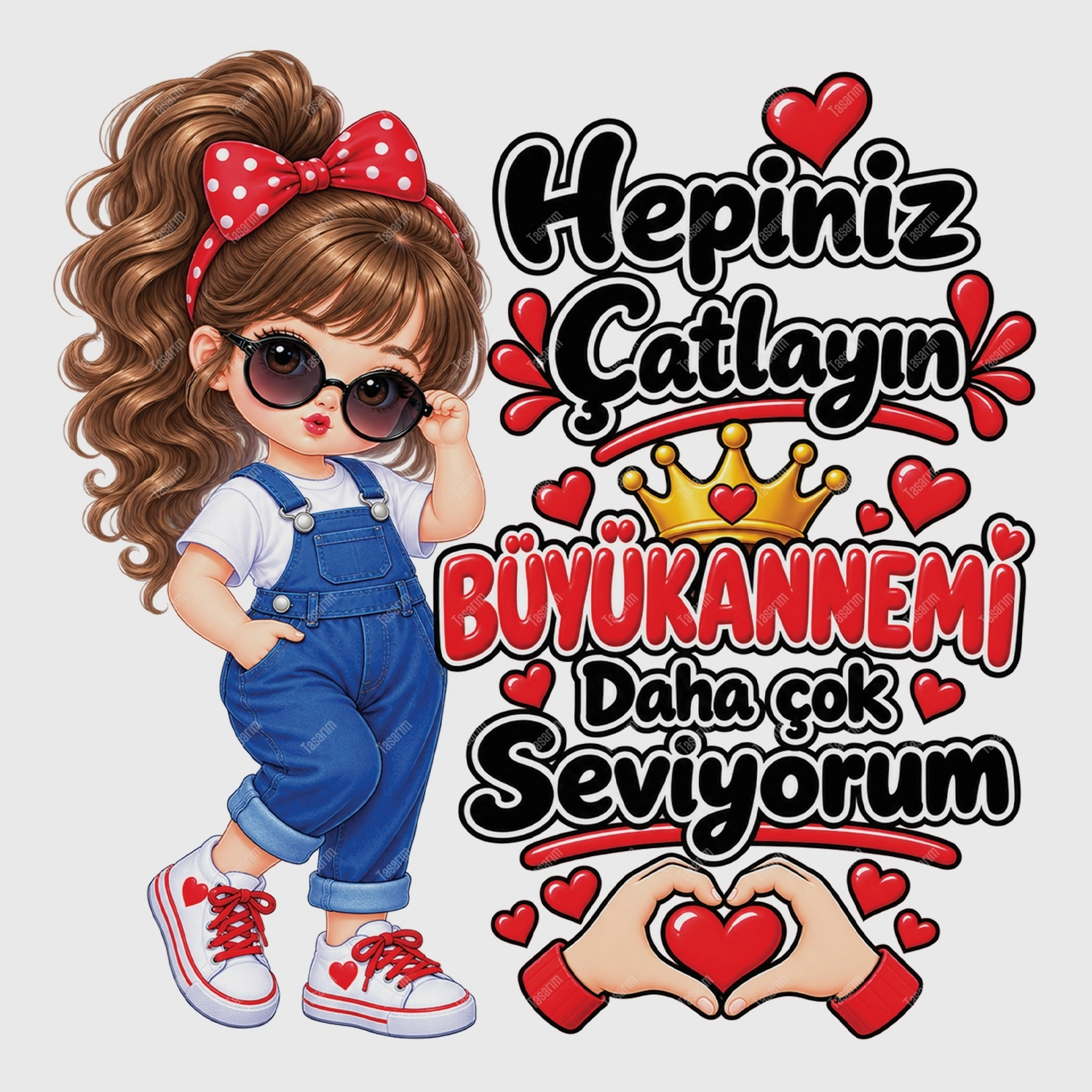 Hepiniz Çatlayın Büyükannemi Daha Çok Seviyorum - Bebek Body Zıbın