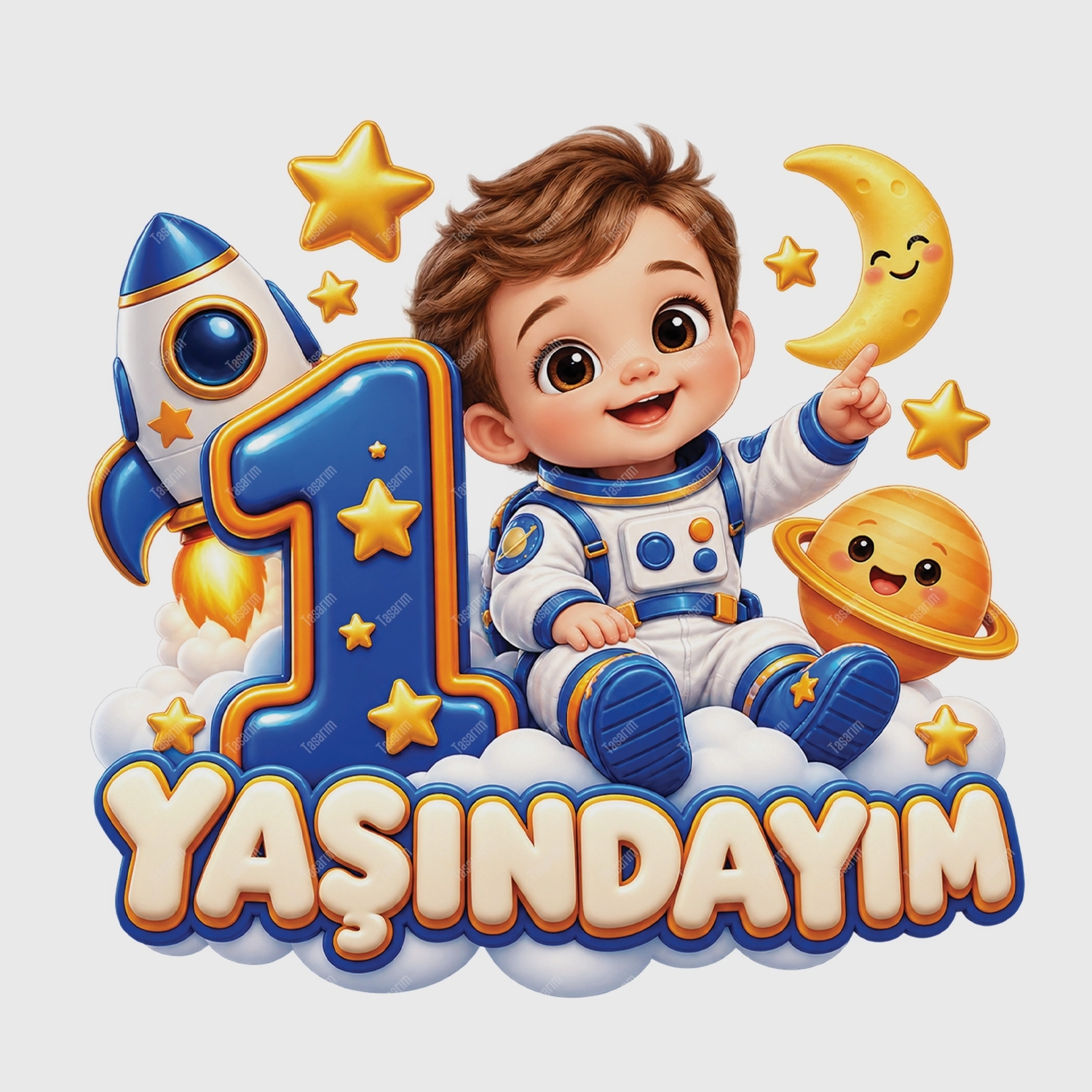 1 Yaşındayım - Bebek Body Zıbın