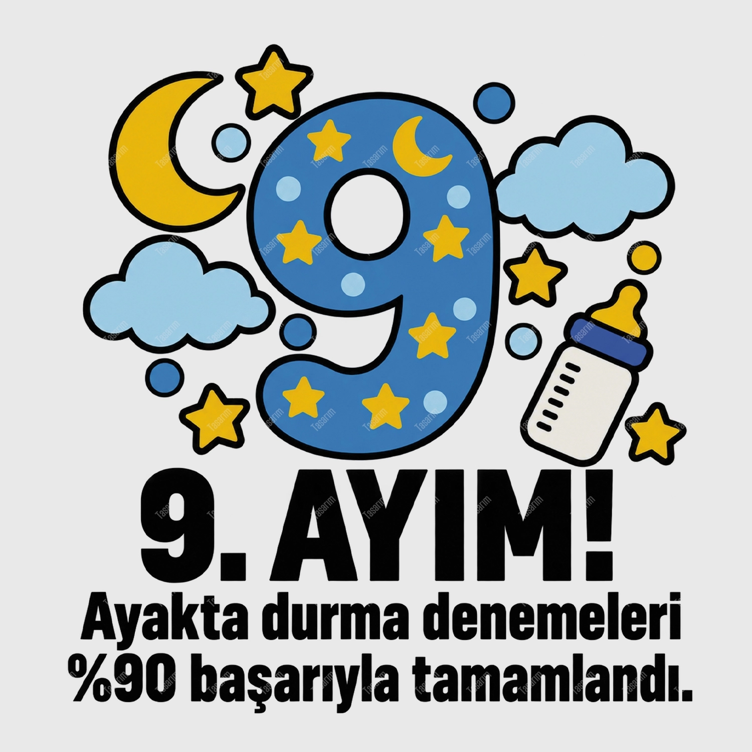 9. Aylık - Ayakta Durma Denemeleri %90 Başarıyla Tamamlandı - Bebek Body Zıbın
