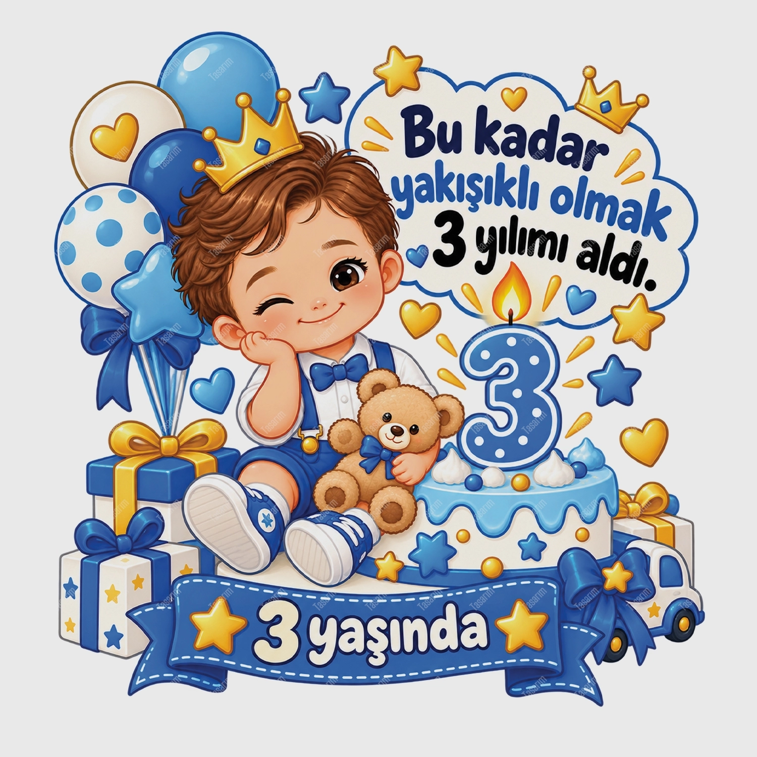 Bu Kadar Yakışıklı Olmak 3 Yılımı Aldı - Bebek Body Zıbın