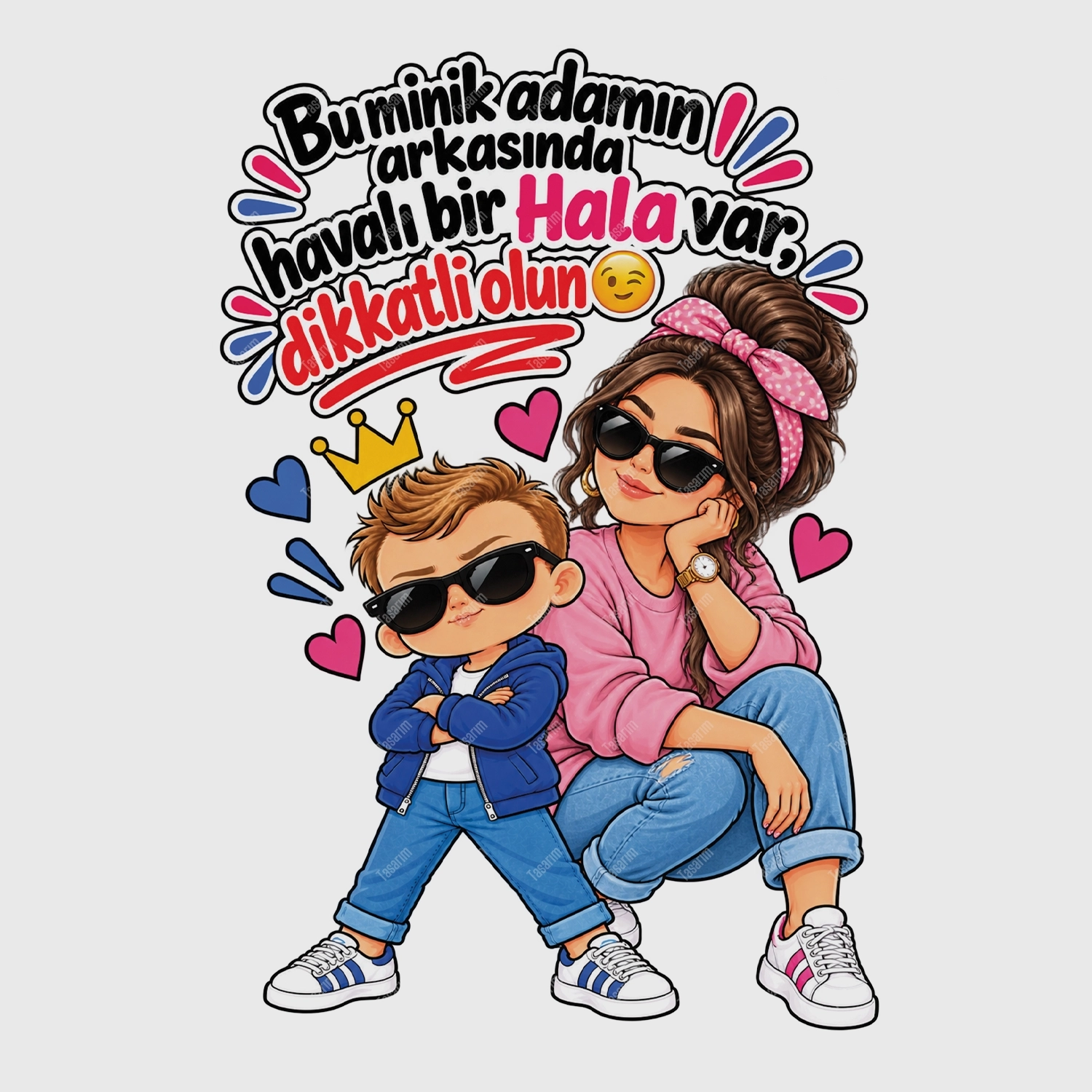 Bu Minik Adamın Arkasında Havalı Bir Hala Var Dikkatli Olun - Bebek Body Zıbın