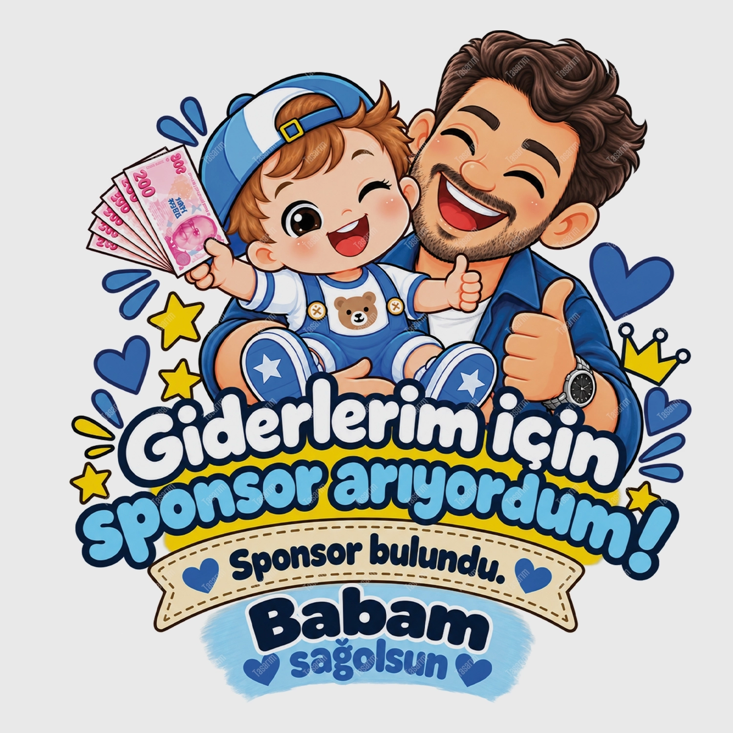 Giderlerim İçin Sponsor Arıyordum Sponsor Bulundu Babam Sağolsun - Bebek Body Zıbın