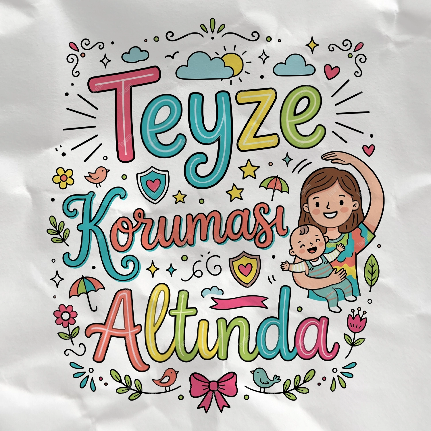 Teyze Koruması Altında - Bebek Body Zıbın