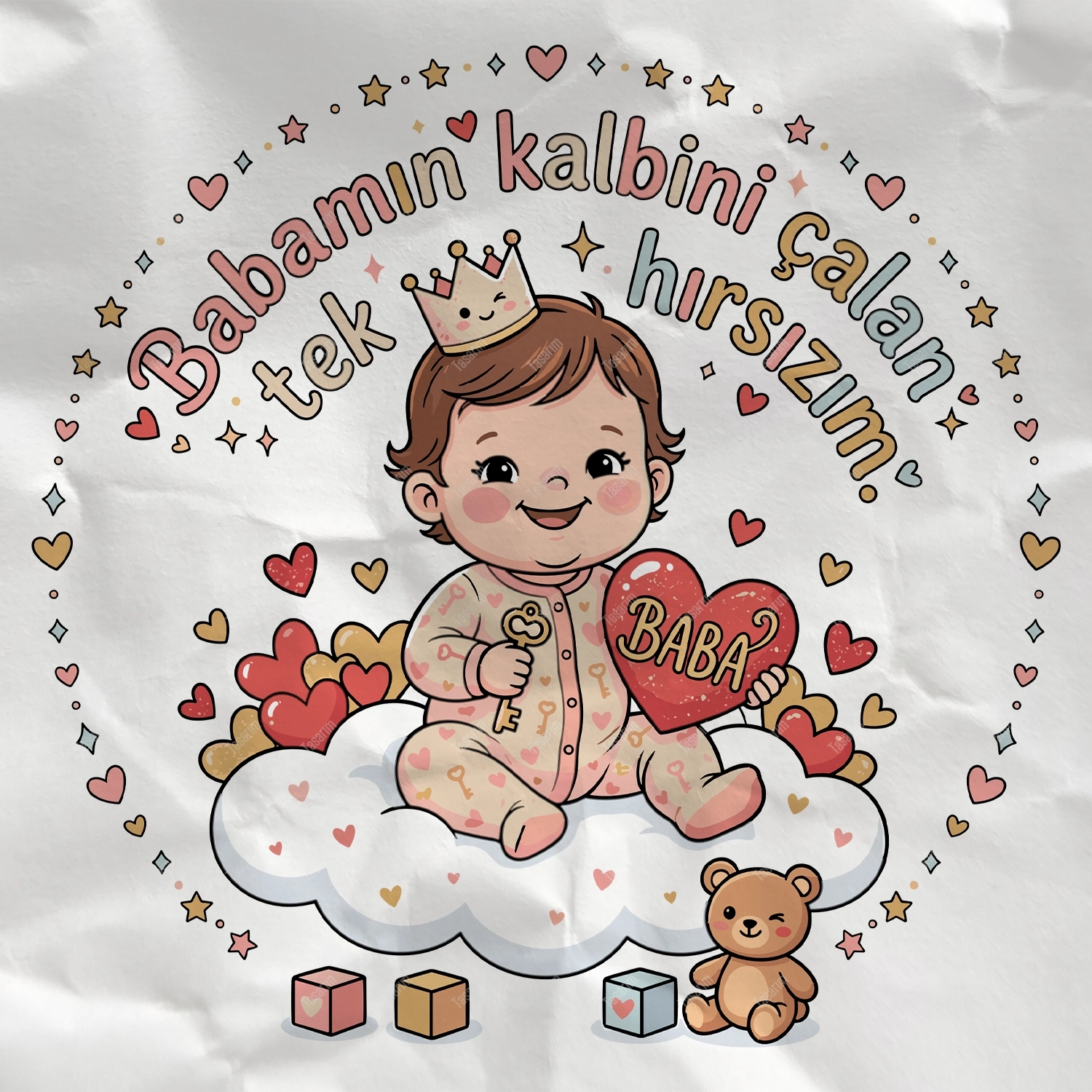 Babamın Kalbini Çalan Tek Hırsızım - Bebek Body Zıbın