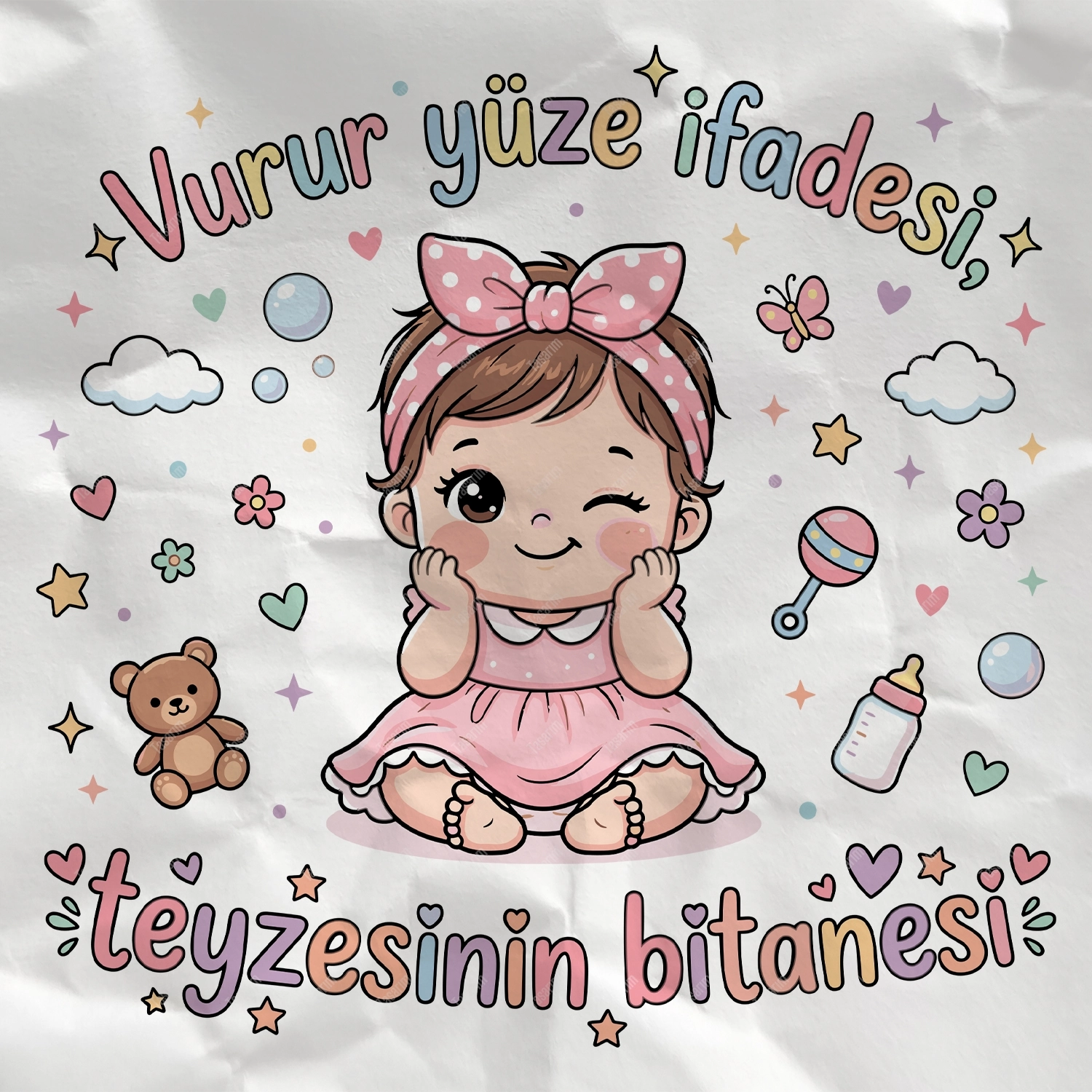 Vurur Yüze İfadesi Teyzesinin Bitanesi - Bebek Body Zıbın