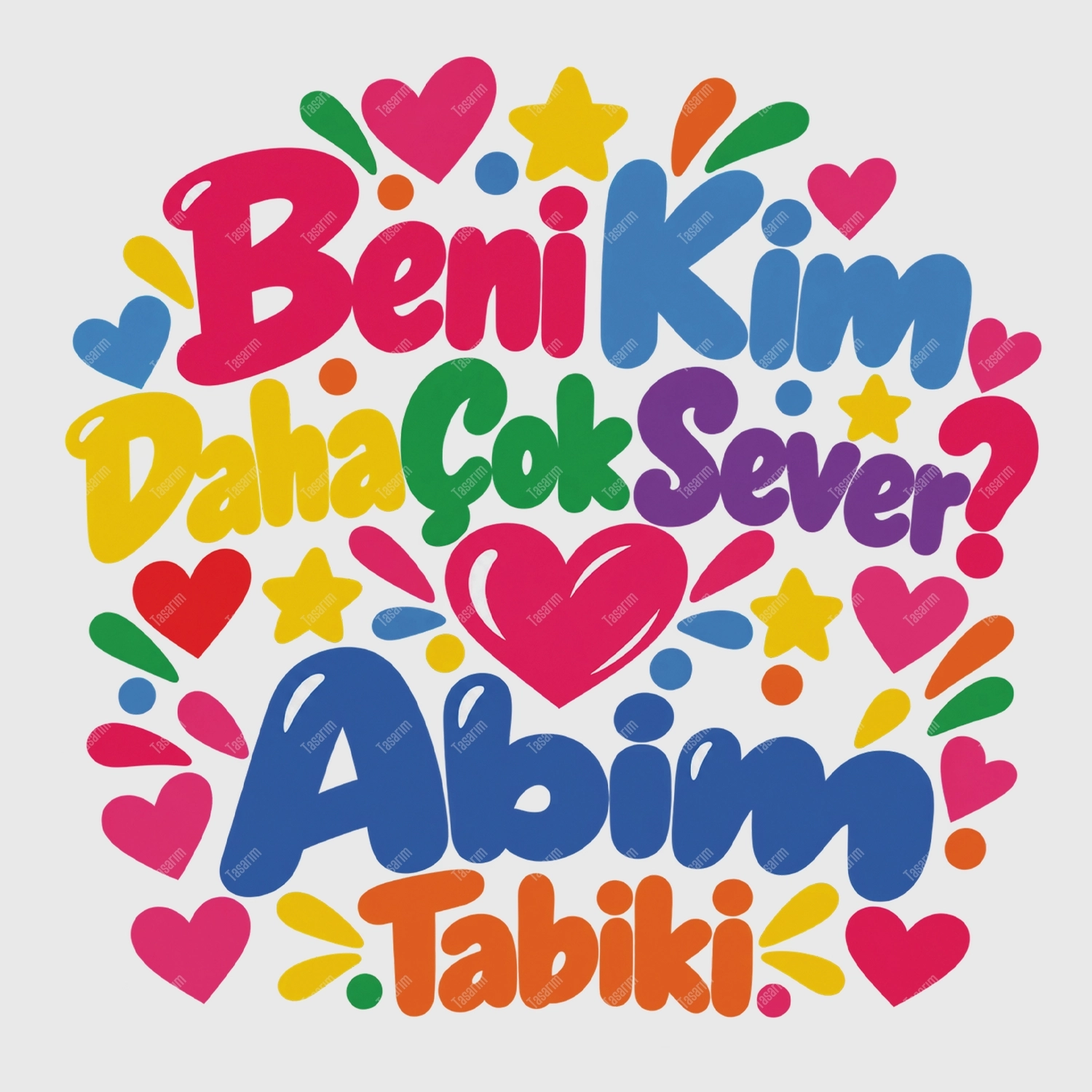 Beni Kim Daha Çok Sever Abim Tabiki - Bebek Body Zıbın