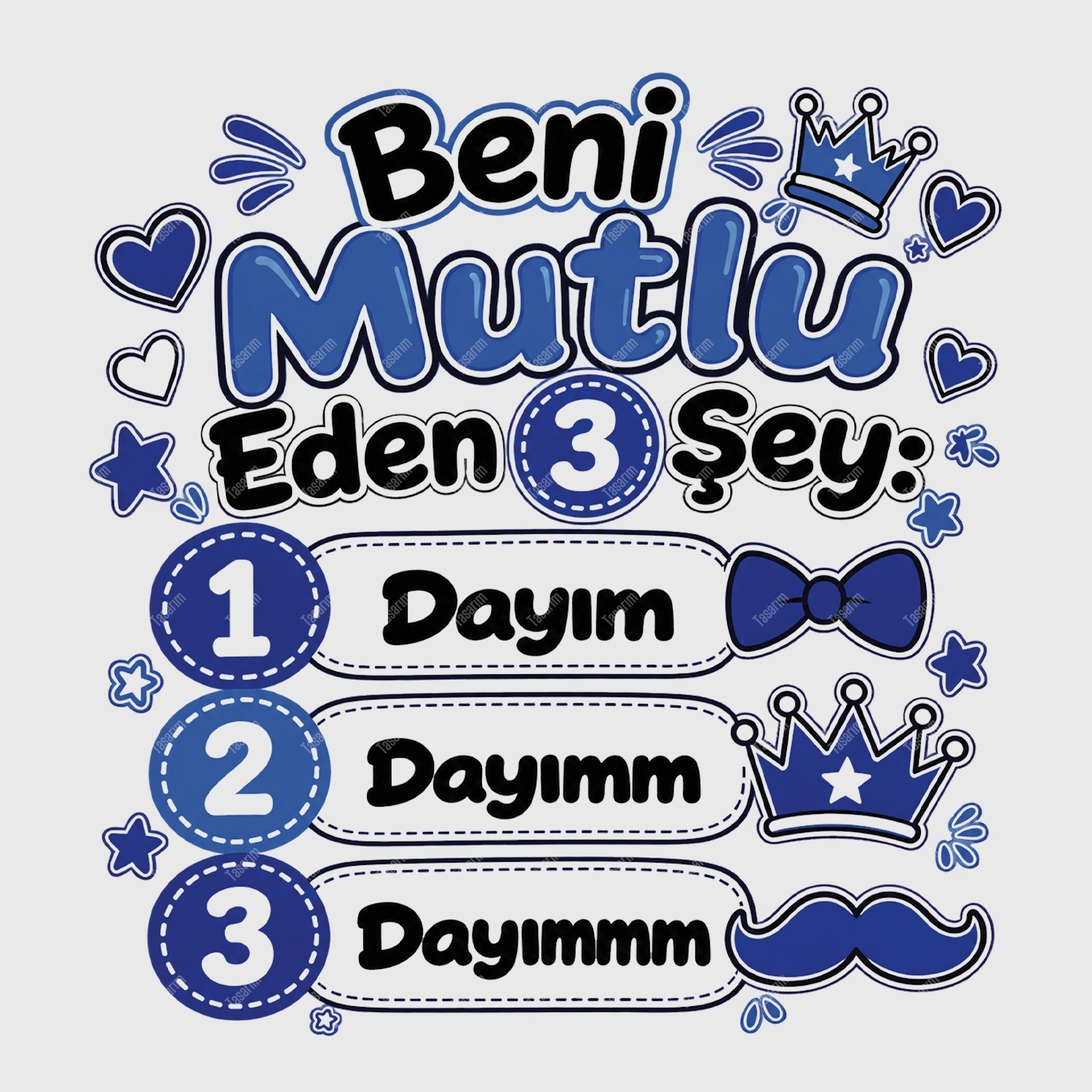 Beni Mutlu Eden 3 Şey Dayım - Bebek Body Zıbın