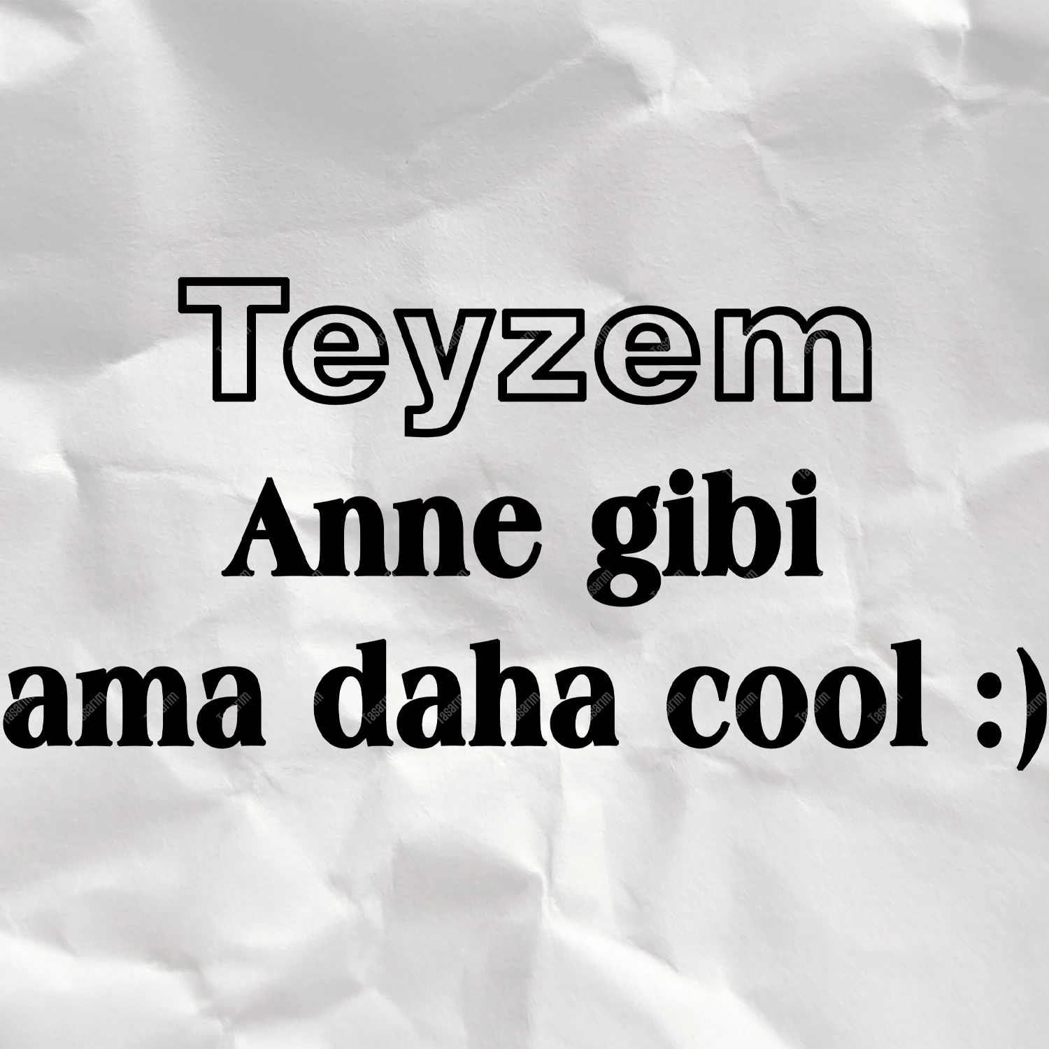 Teyzem Anne gibi Ama Daha Cool - Bebek Body Zıbın