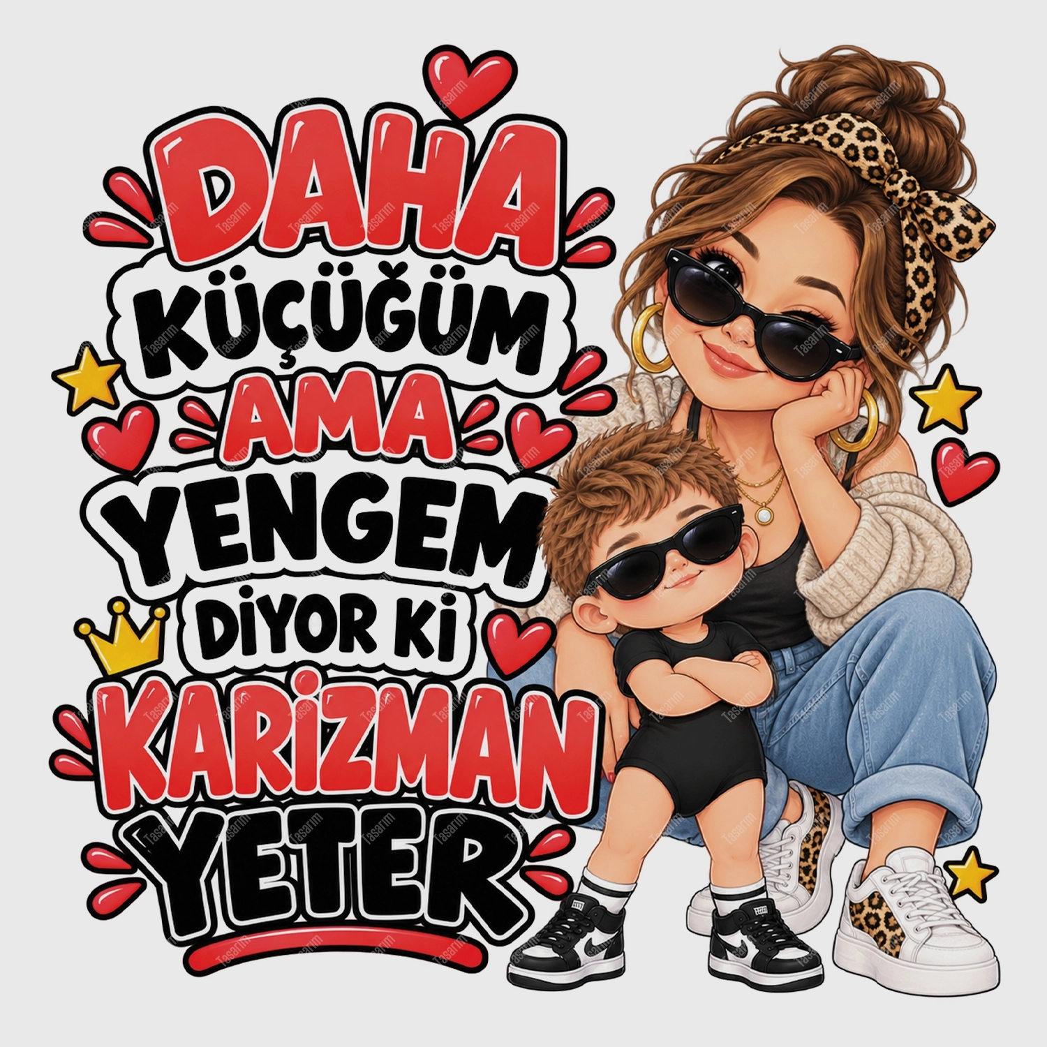 Daha Küçüğüm Ama Yengem Diyor Ki Karizman Yeter - Bebek Body Zıbın