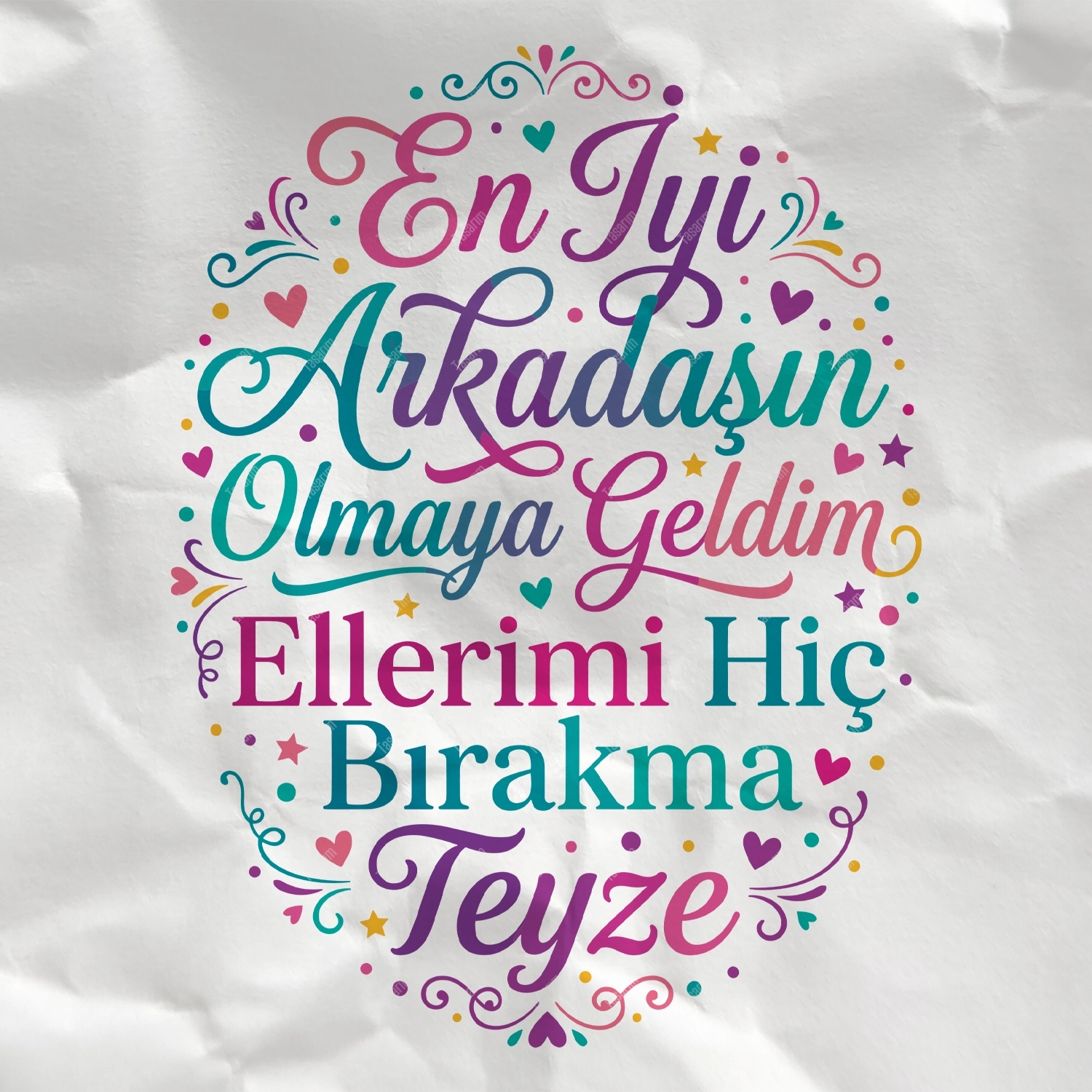 En İyi Arkadaşın Olmaya Geldim Ellerimi Hiç Bırakma Teyze - Bebek Body Zıbın