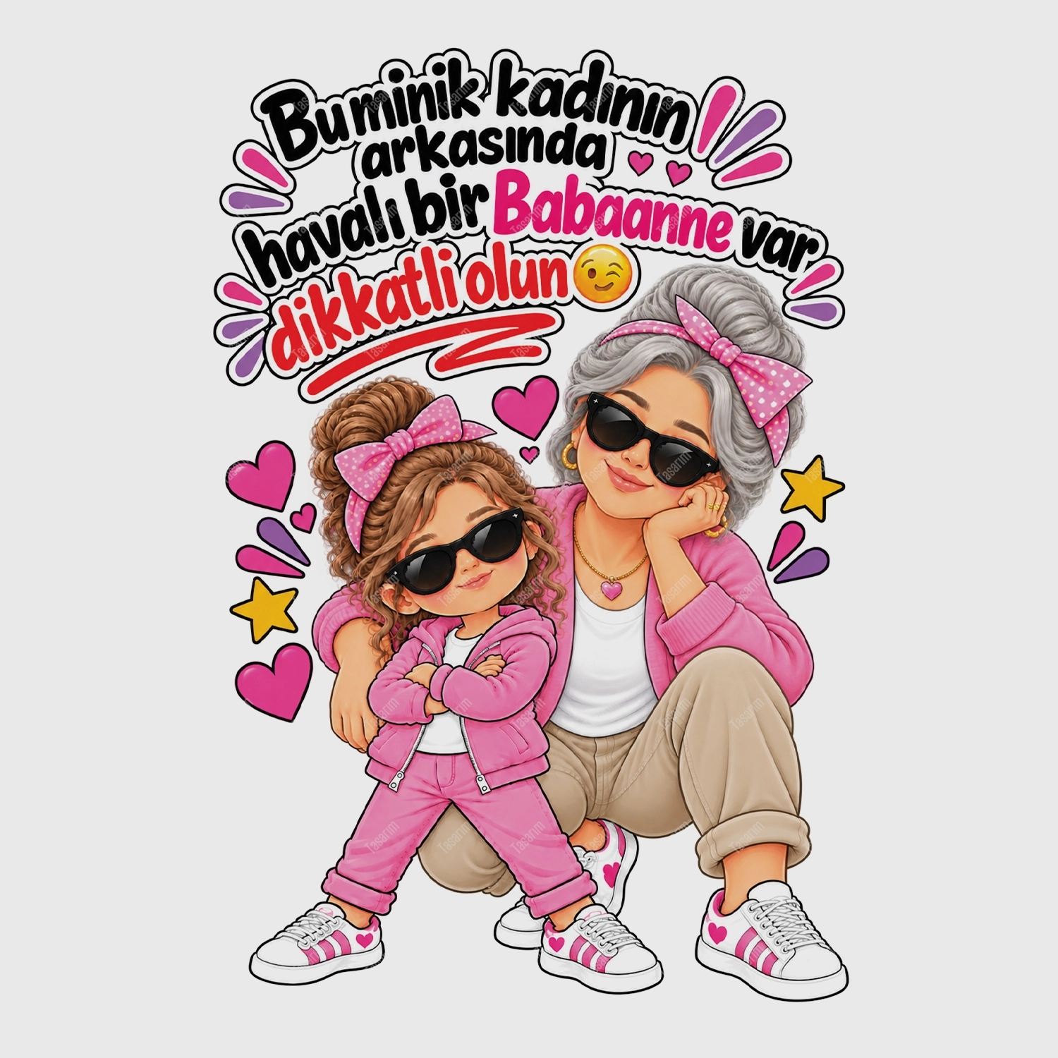 Bu Minik Kadının Arkasında Havalı Bir Babaanne Var Dikkatli Olun - Bebek Body Zıbın