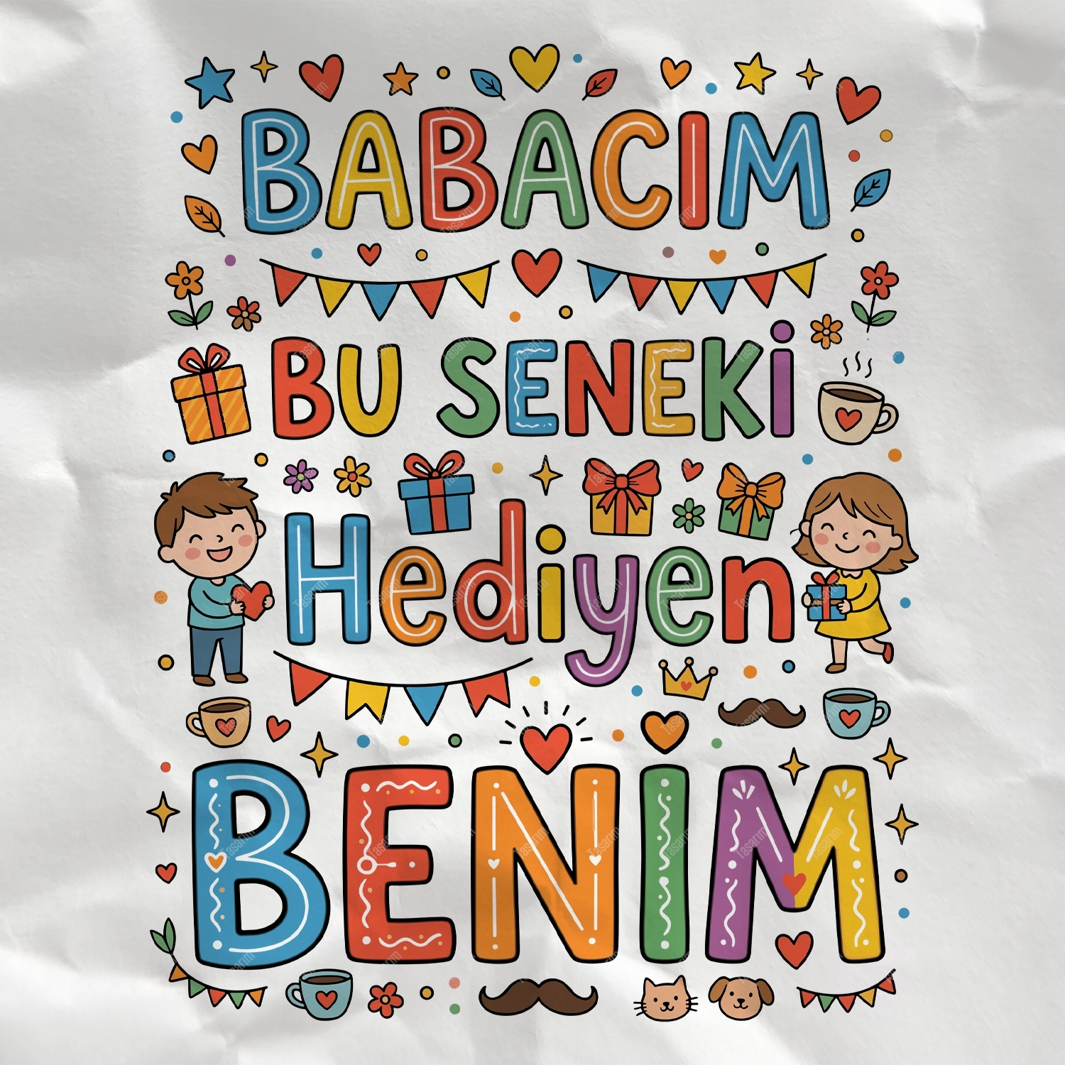 Babacım Bu Seneki Hediyen Benim - Bebek Body Zıbın