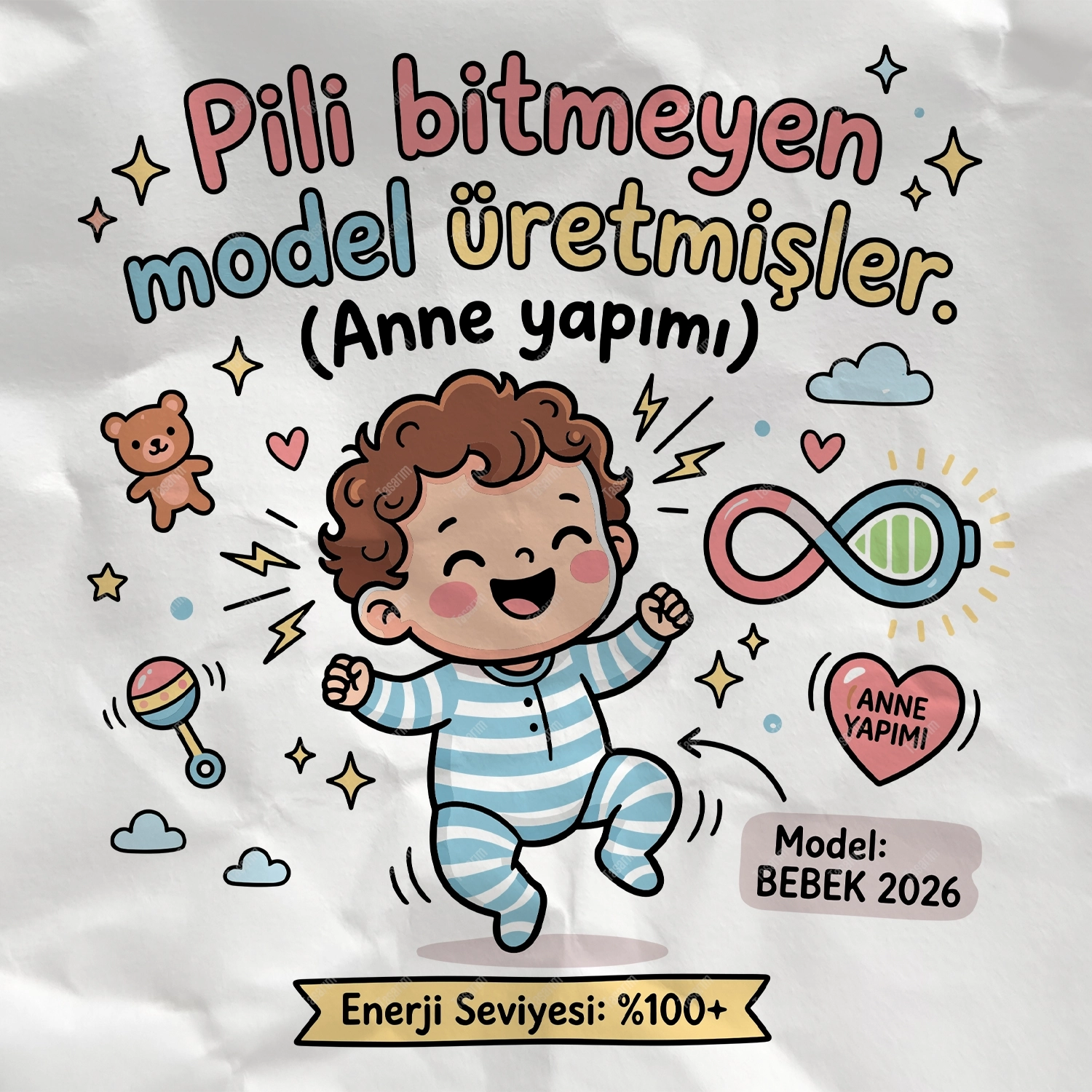 Pili Bitmeyen Model Üretmişler Anne Yapımı - Bebek Body Zıbın