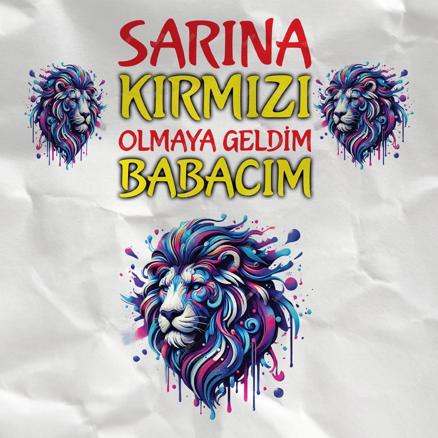 Sarına Kırmızı Olmaya Geldim Babacım - Bebek Body Zıbın