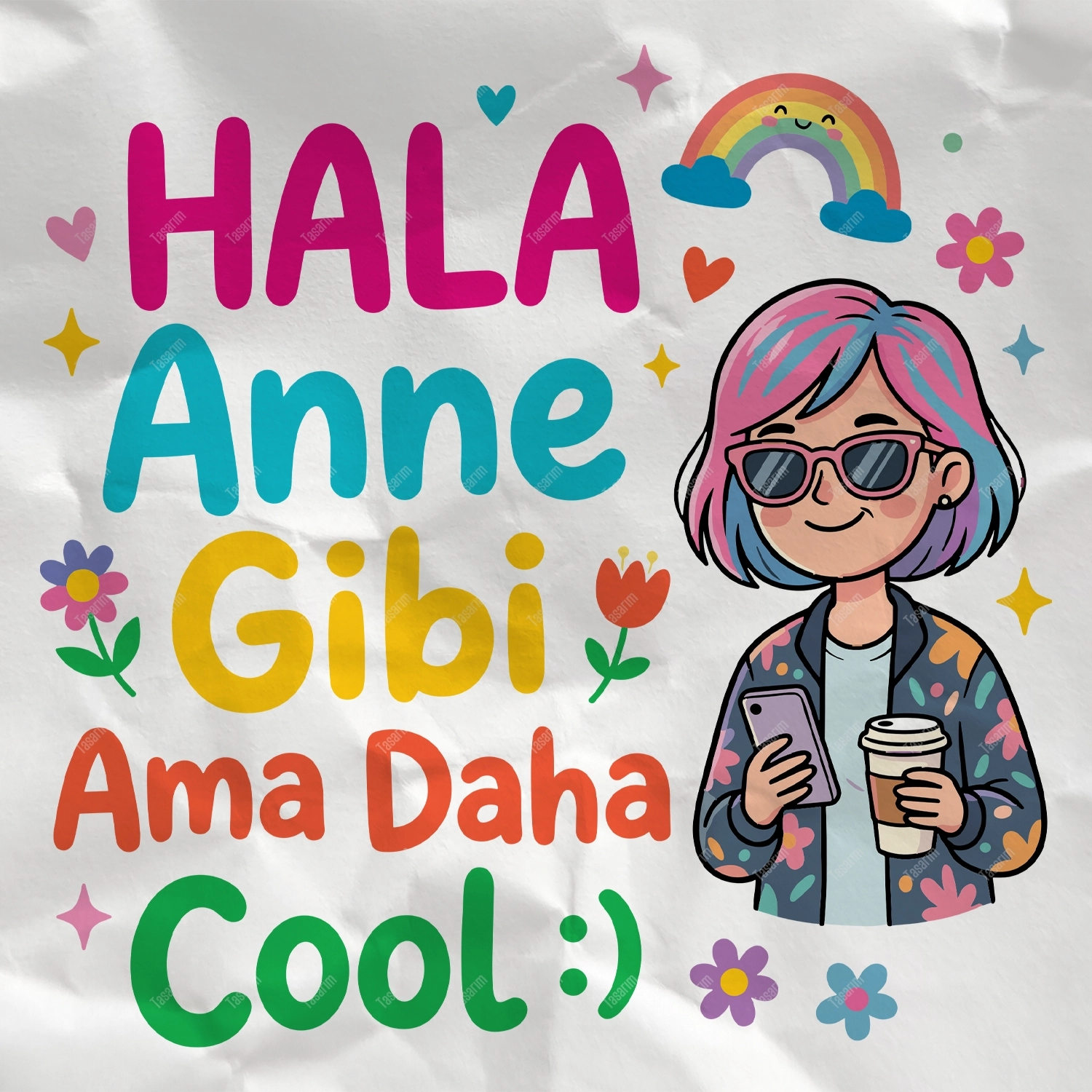 Hala Anne Gibi Ama Daha Cool - Bebek Body Zıbın