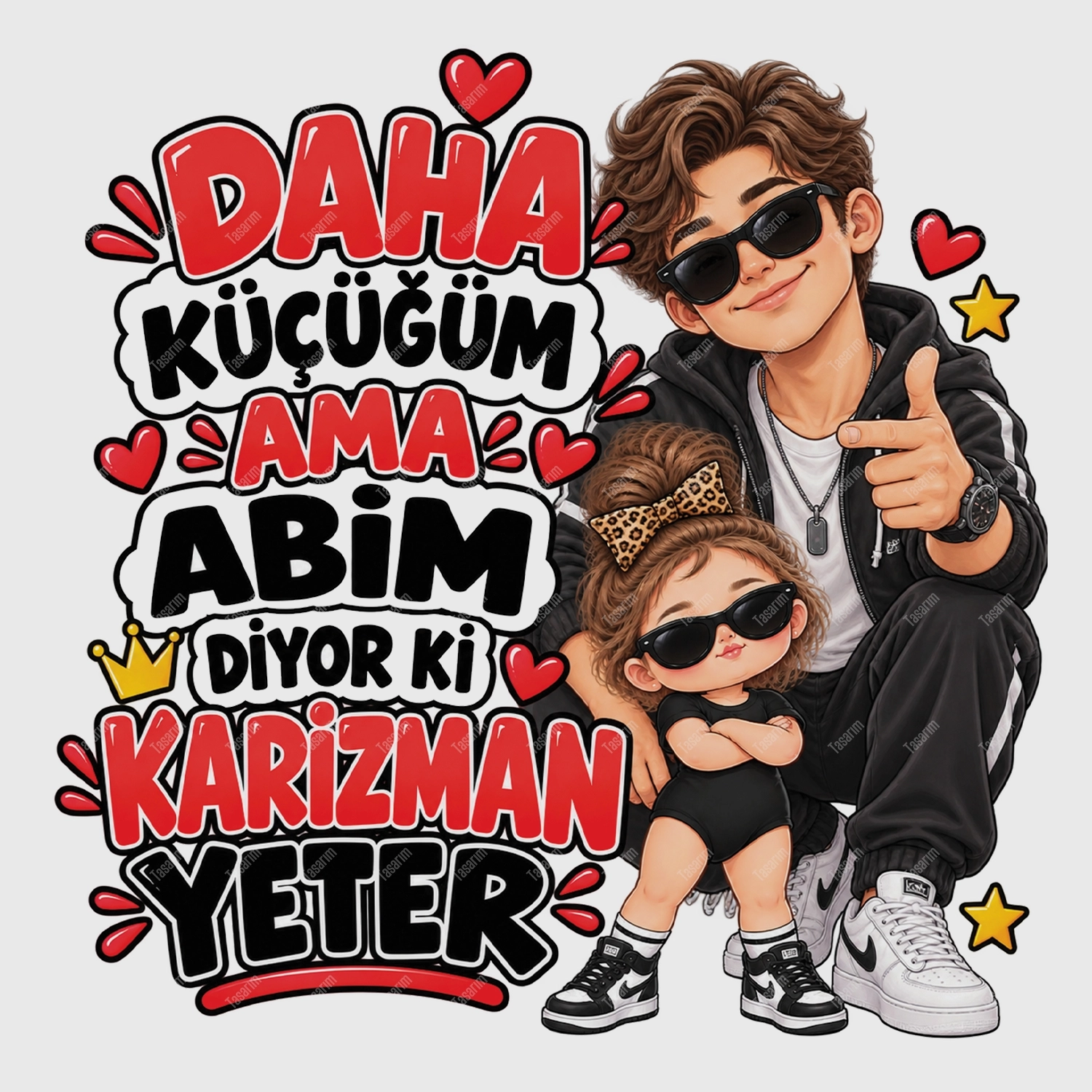 Daha Küçüğüm Ama Abim Diyor Ki Karizman Yeter - Bebek Body Zıbın