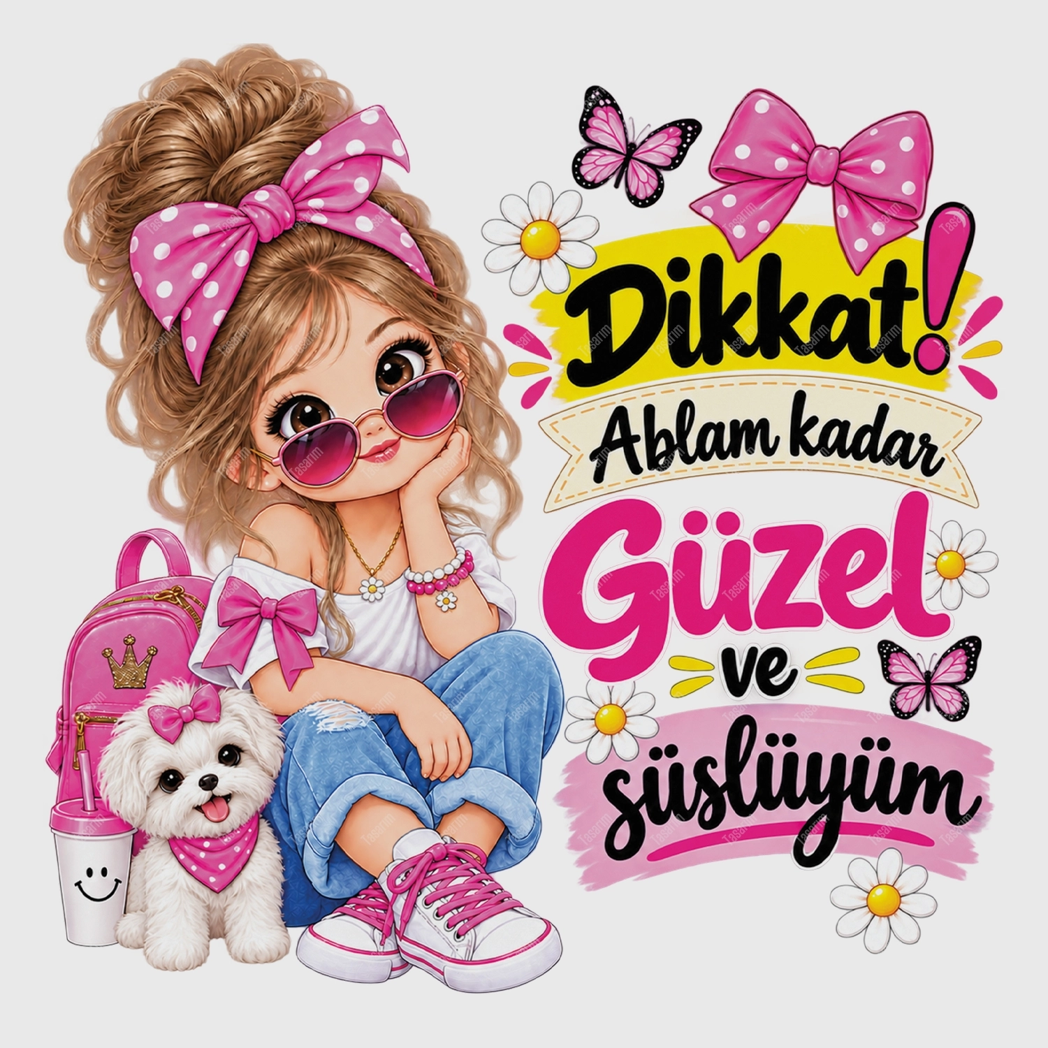 Dikkat Ablam Kadar Güzel Ve Süslüyüm - Bebek Body Zıbın