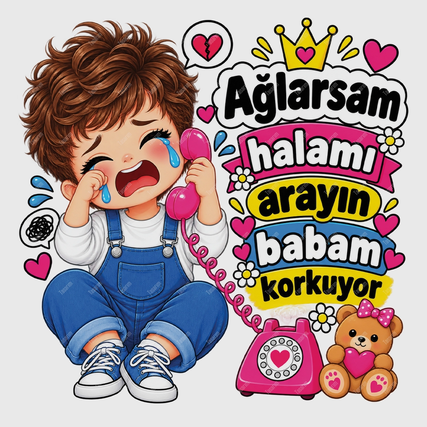 Ağlarsam Halamı Arayın Babam Korkuyor - Bebek Body Zıbın