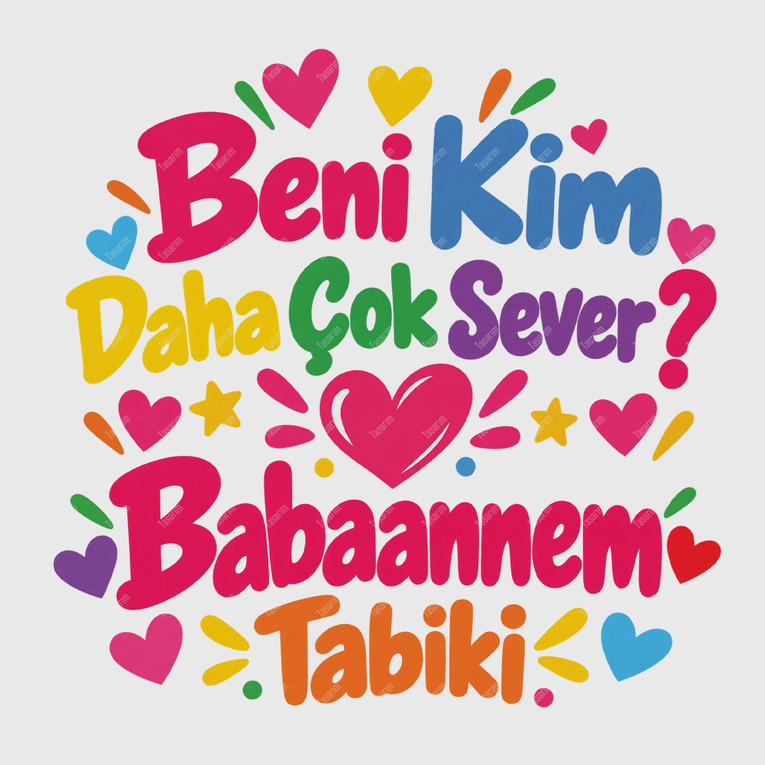 Beni Kim Daha Çok Sever Babaannem Tabiki - Bebek Body Zıbın