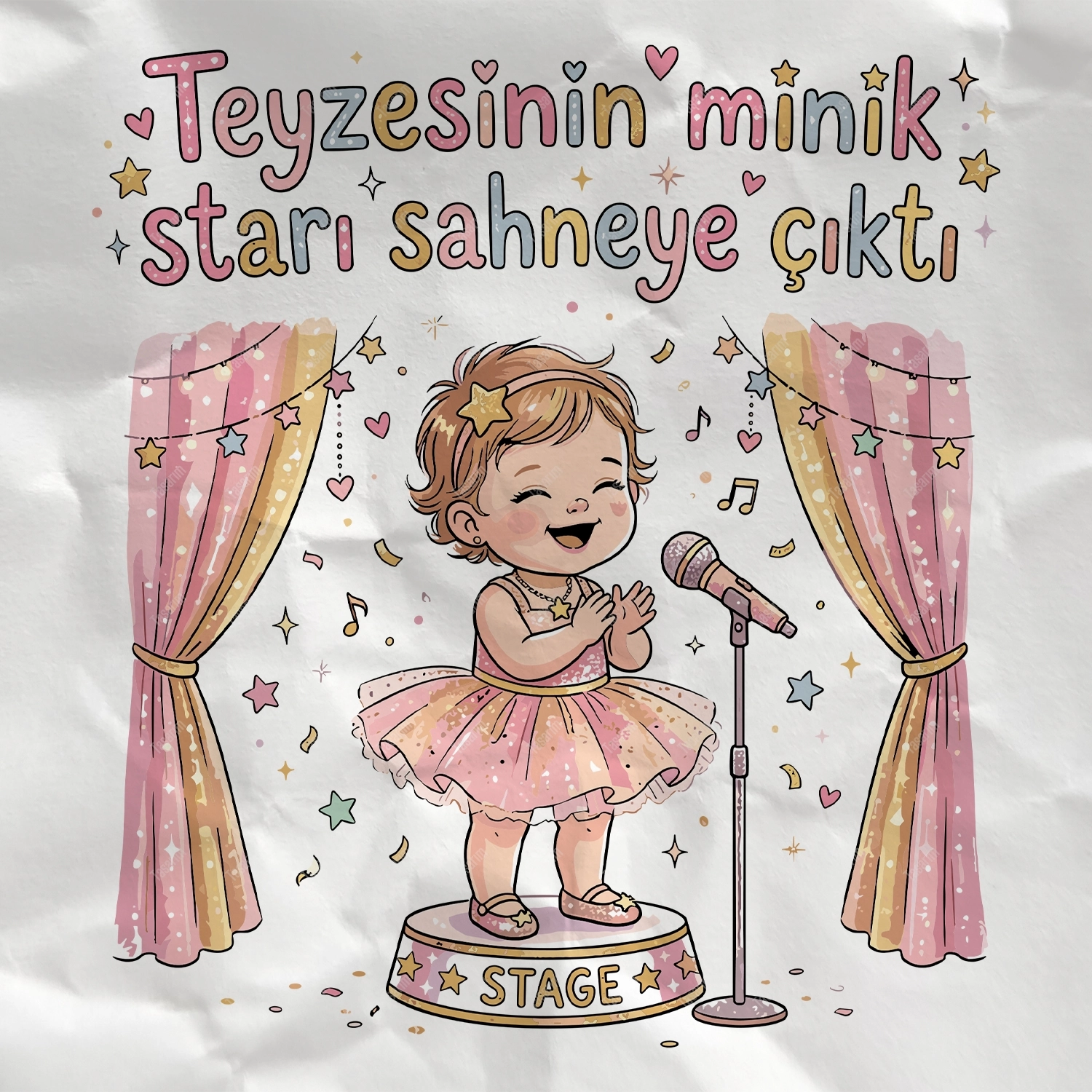 Teyzesinin Minik Starı Sahneye Çıktı - Bebek Body Zıbın