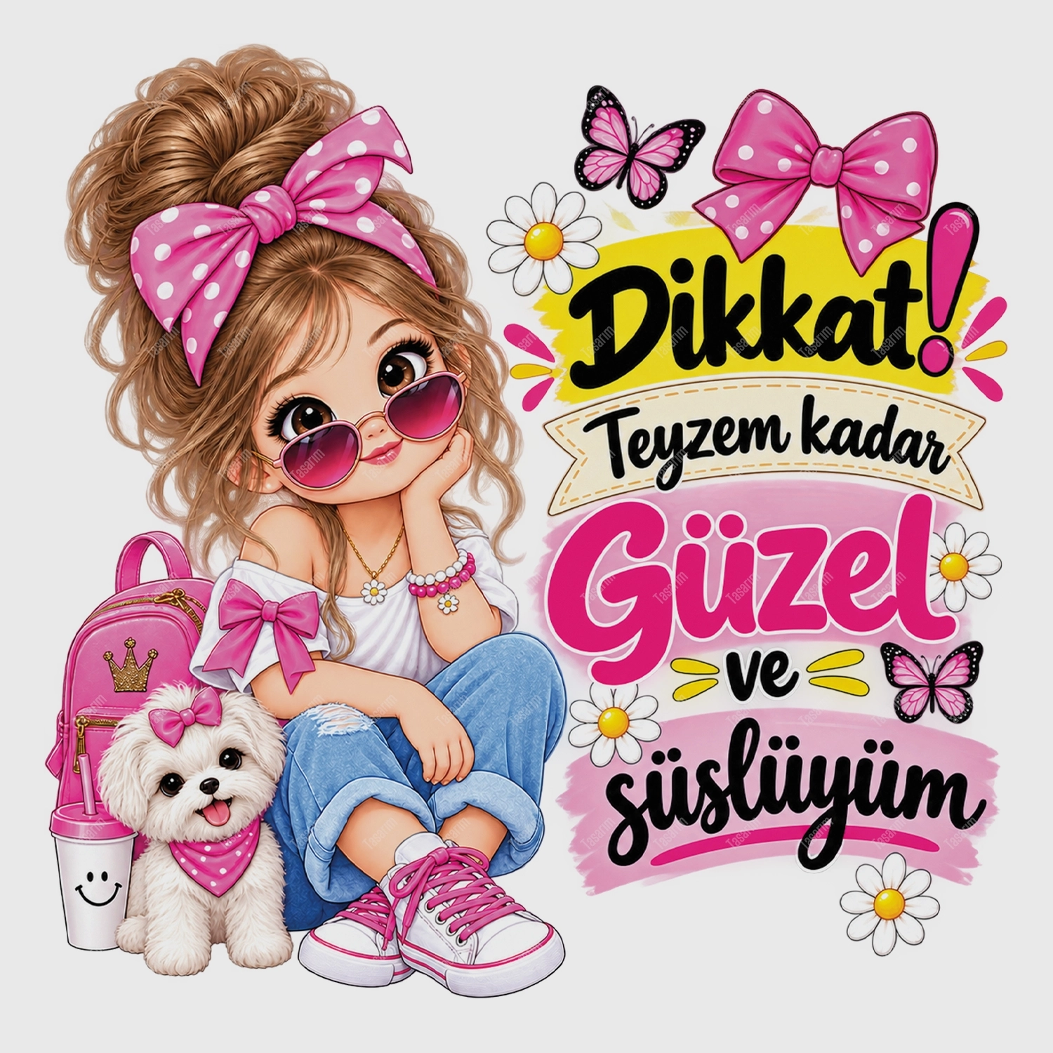 Dikkat Teyzem Kadar Güzel Ve Süslüyüm - Bebek Body Zıbın