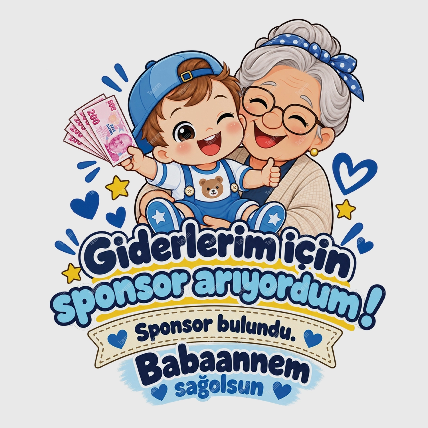 Giderlerim İçin Sponsor Arıyordum Sponsor Bulundu Babaannem Sağolsun - Bebek Body Zıbın