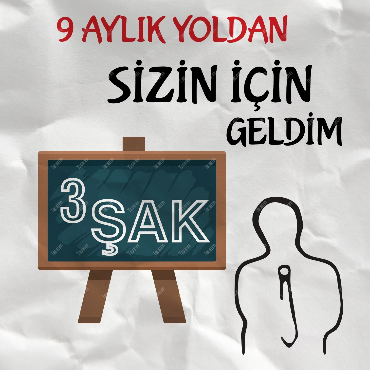 9 Aylık Yoldan Sizin İçin Geldim - Bebek Body Zıbın