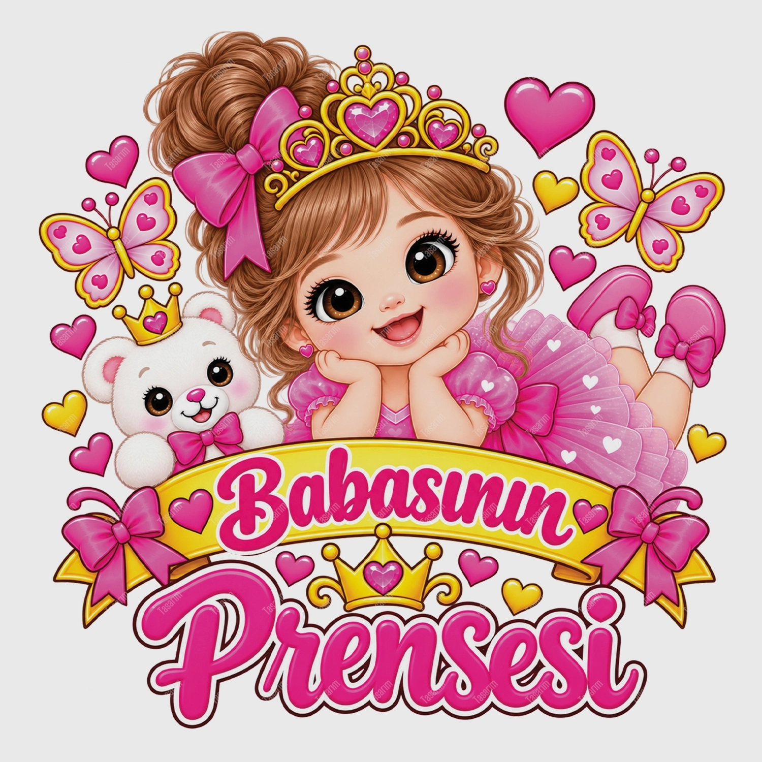 Babasının Prensesi - Bebek Body Zıbın