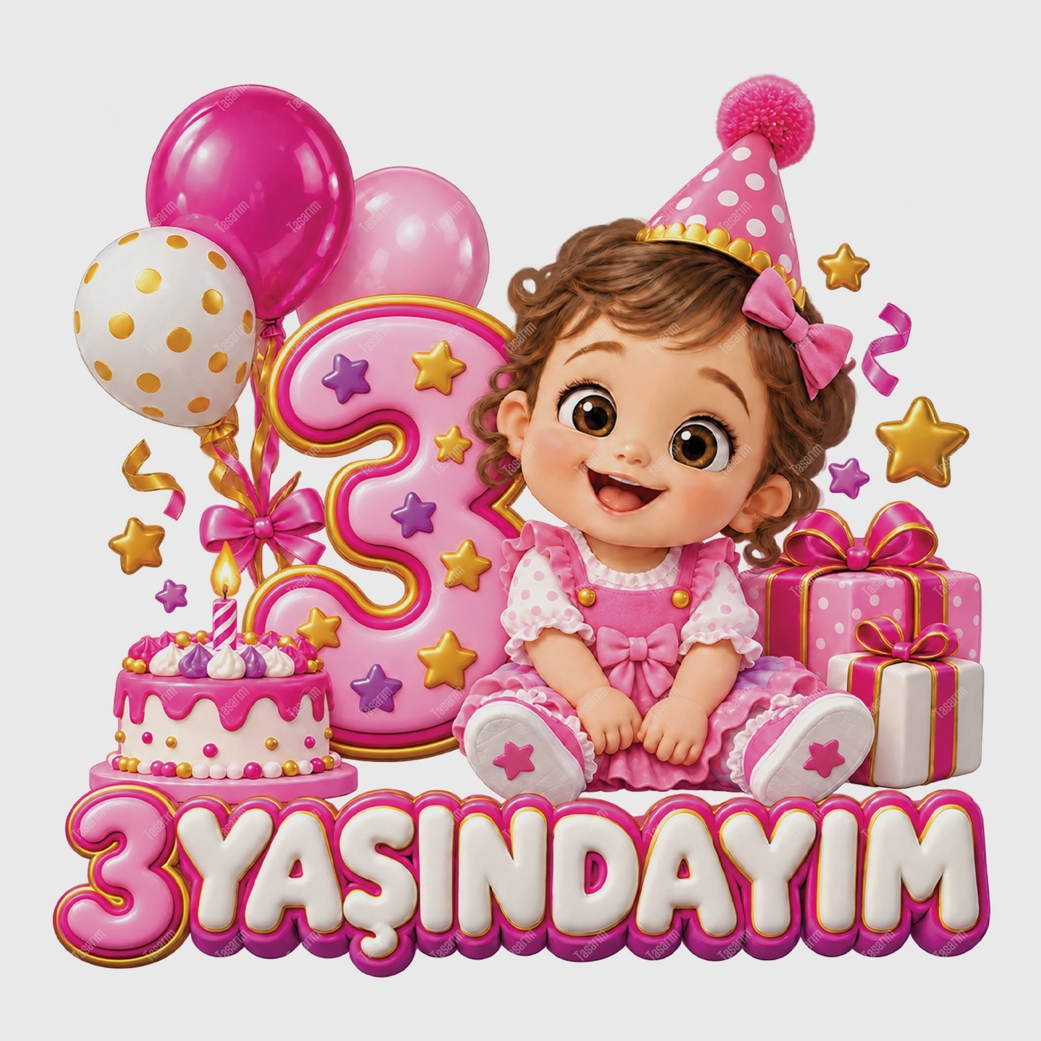 3 Yaşındayım - Bebek Body Zıbın