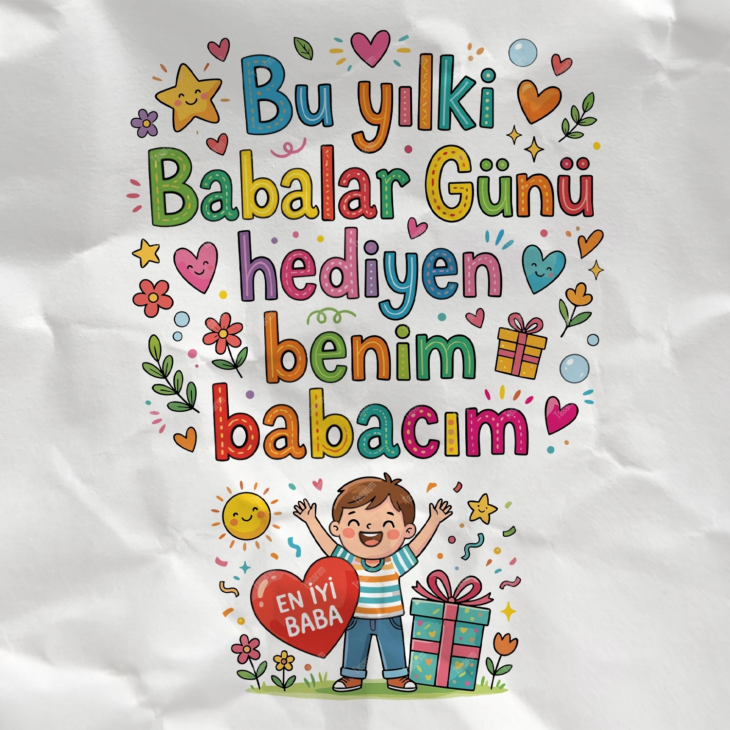 Bu Yılki Babalar Günü Hediyen Benim Babacım - Bebek Body Zıbın