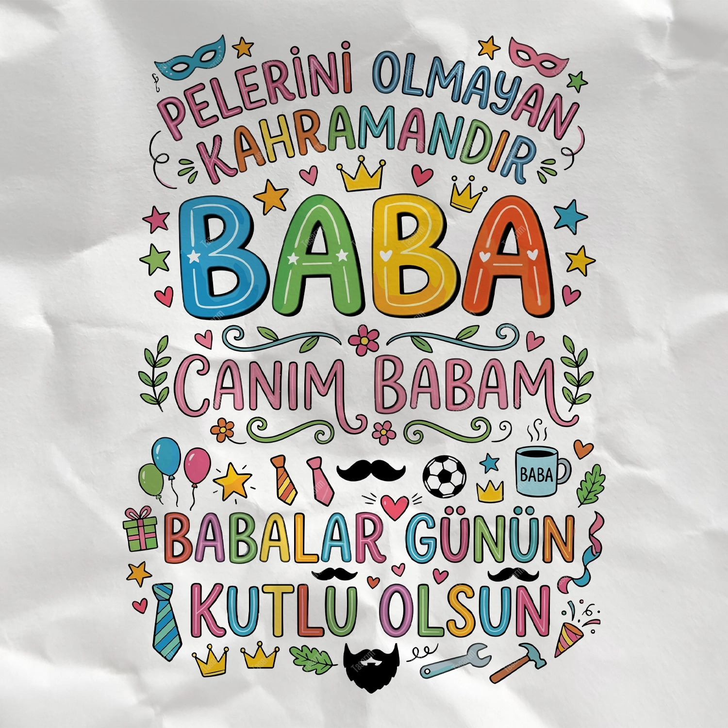 Pelerini Olmayan Kahramandır Baba Canım Babam Babalar Günün Kutlu Olsun - Bebek Body Zıbın