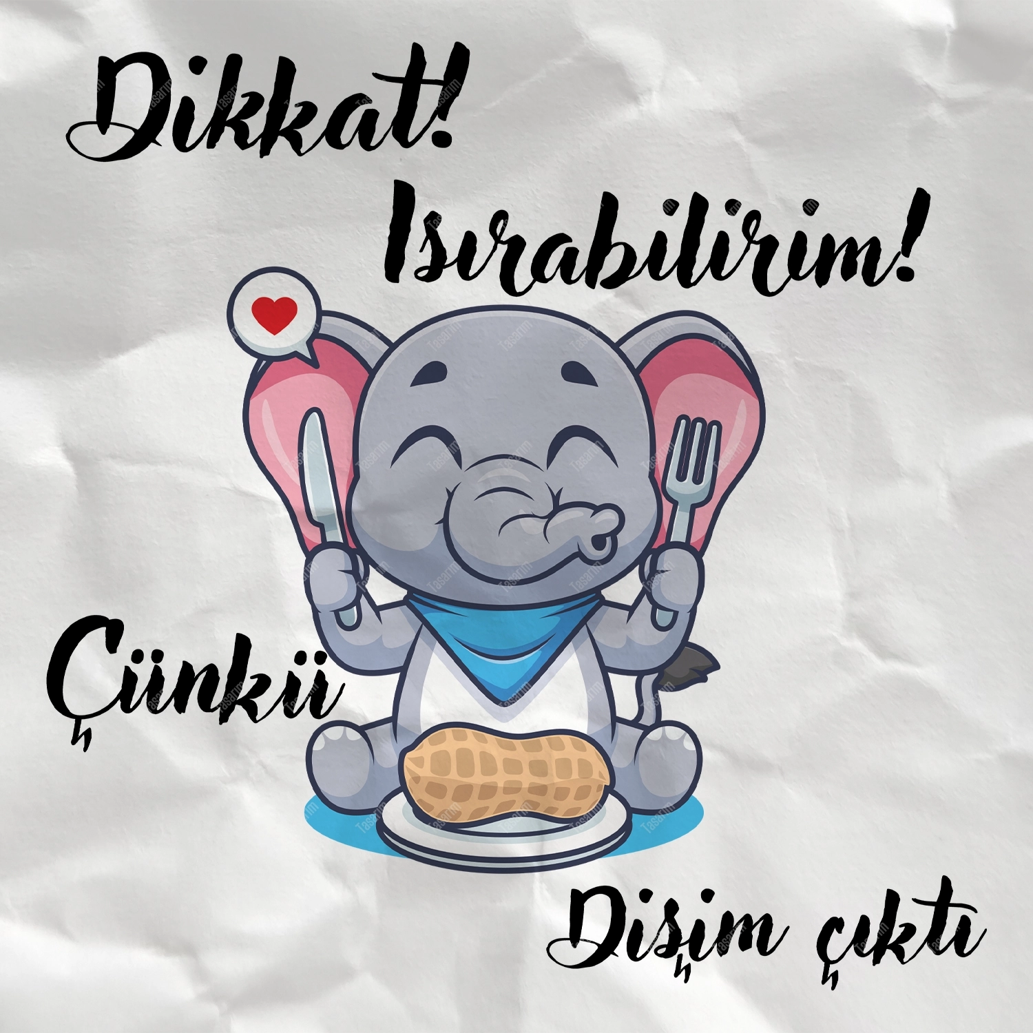 Dikkat Issırabilirim ! Çünkü Dişim Çıktı - Bebek Body Zıbın