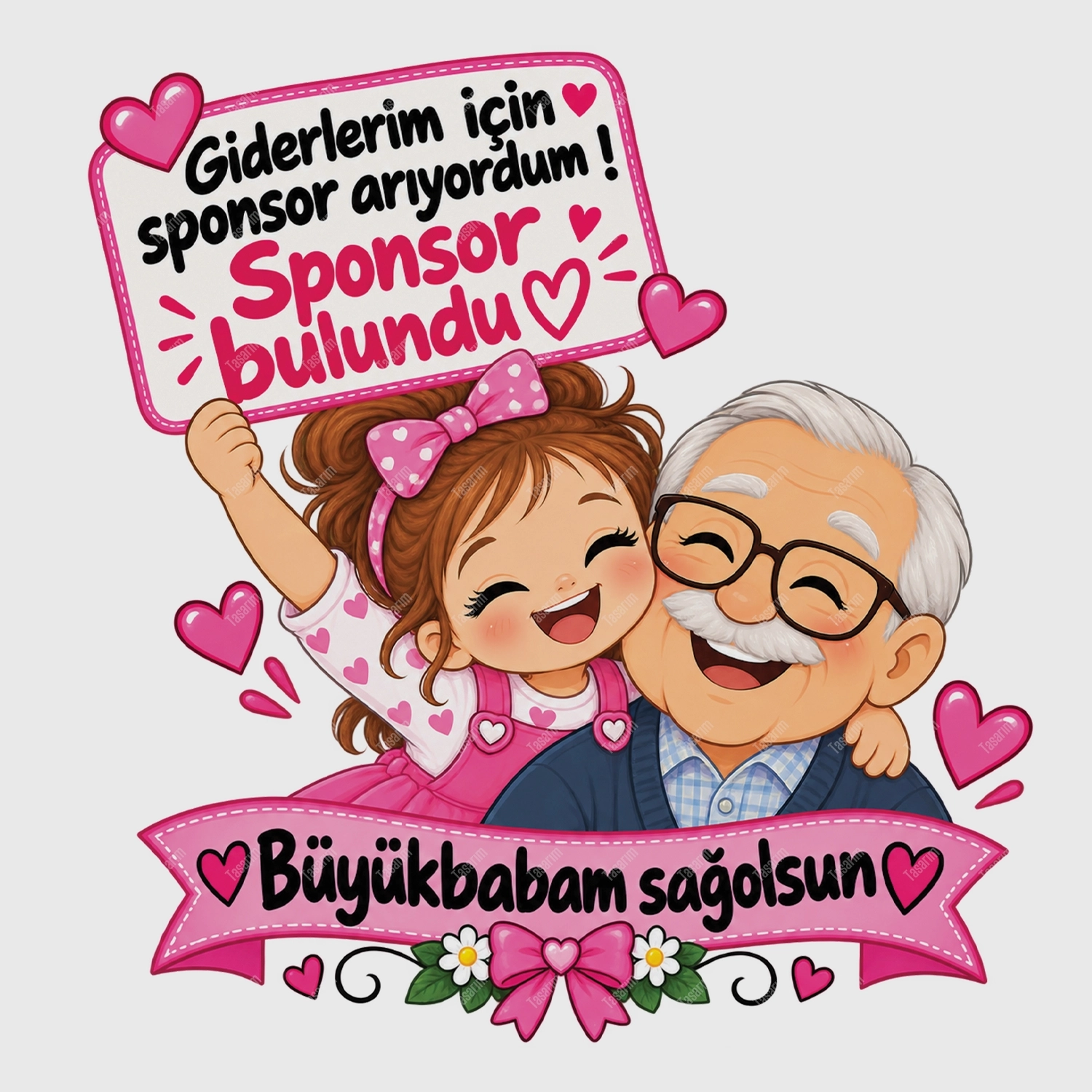 Giderlerim İçin Sponsor Arıyordum Sponsor Bulundu Büyükbabam Sağolsun - Bebek Body Zıbın