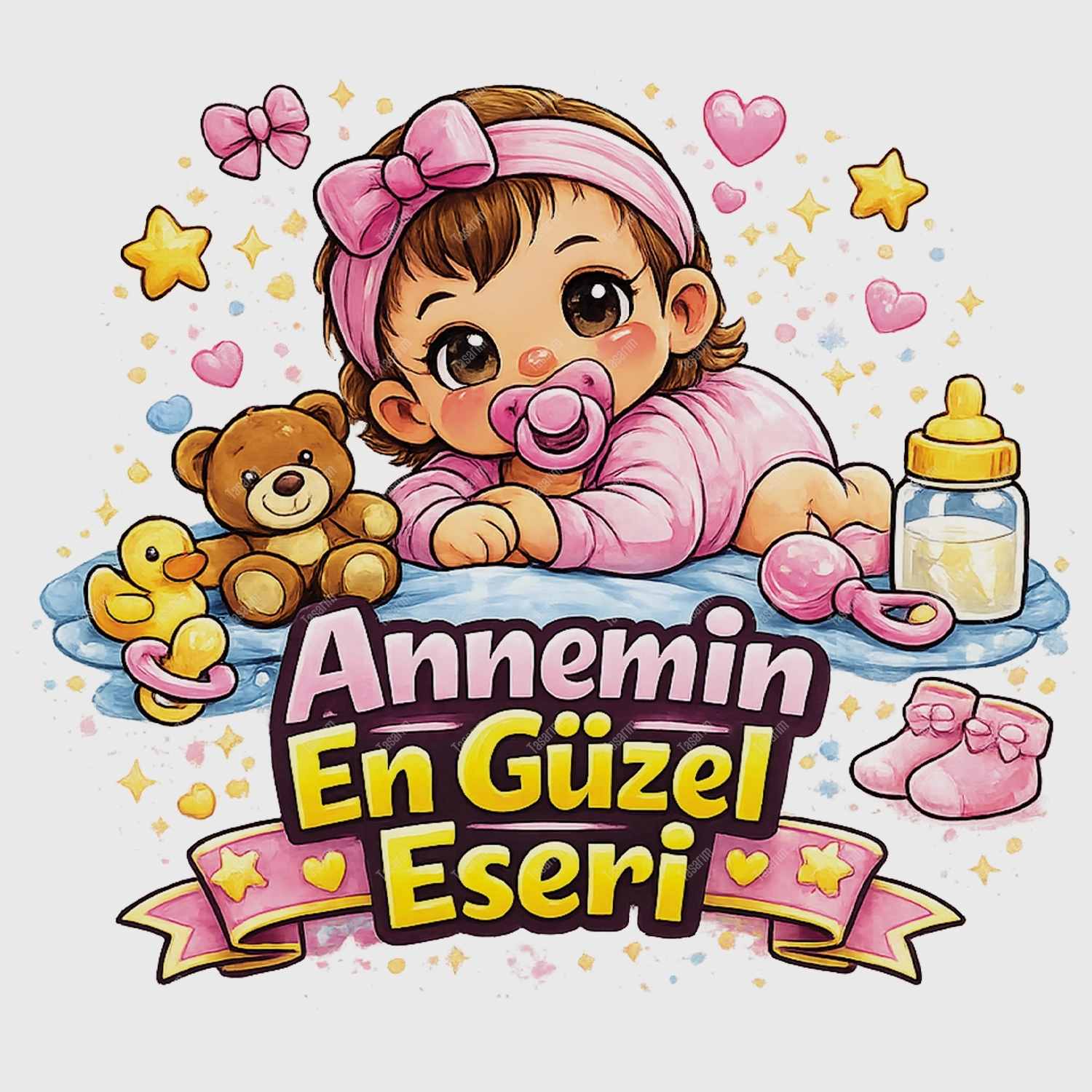 Annemin En Güzel Eseri - Bebek Body Zıbın