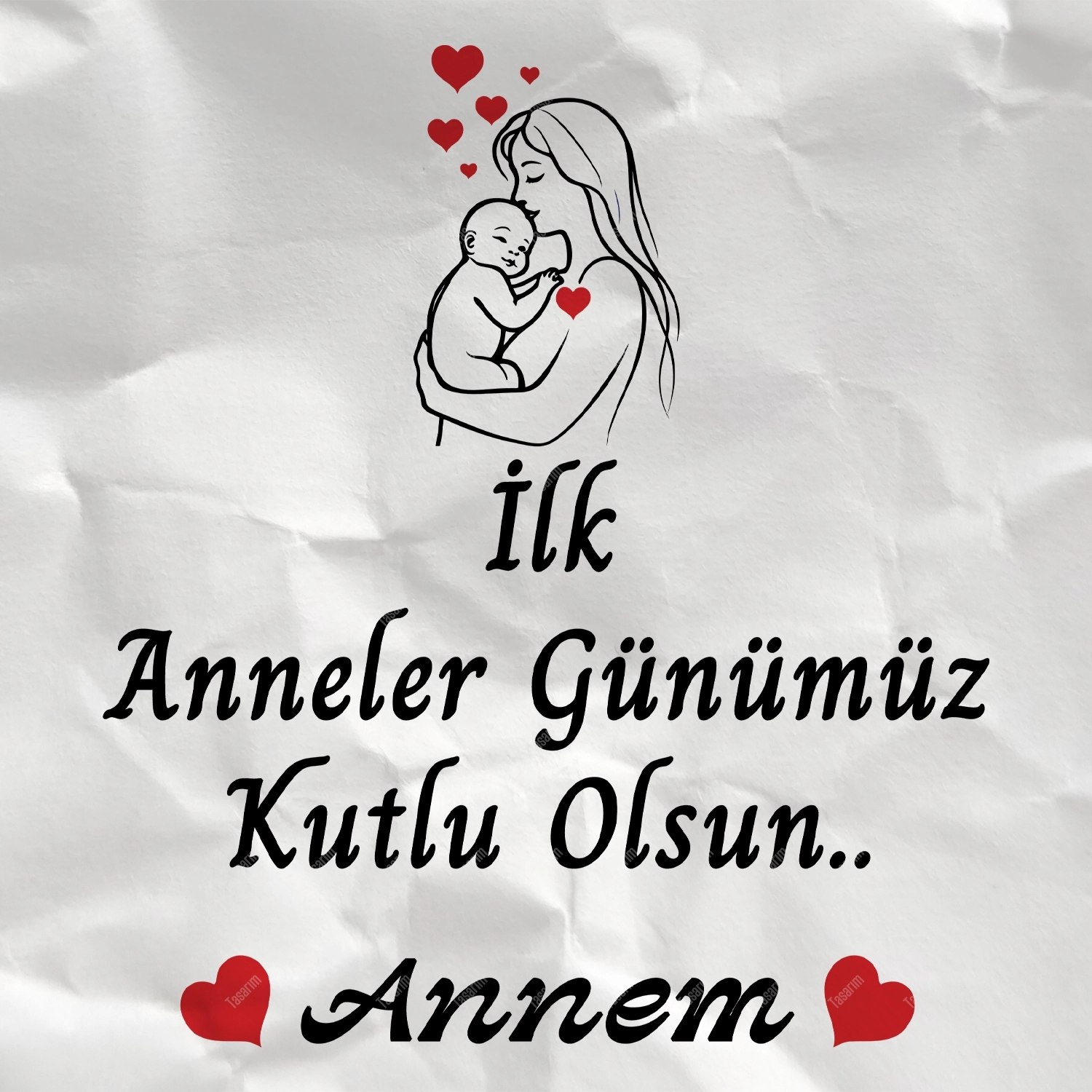 İlk Anneler Günümüz Kutlu Olsun Annem - Bebek Body Zıbın