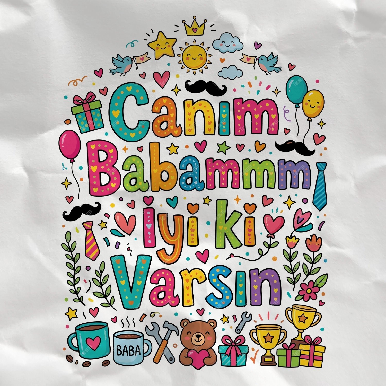 Canım Babam İyi ki Varsın - Bebek Body Zıbın