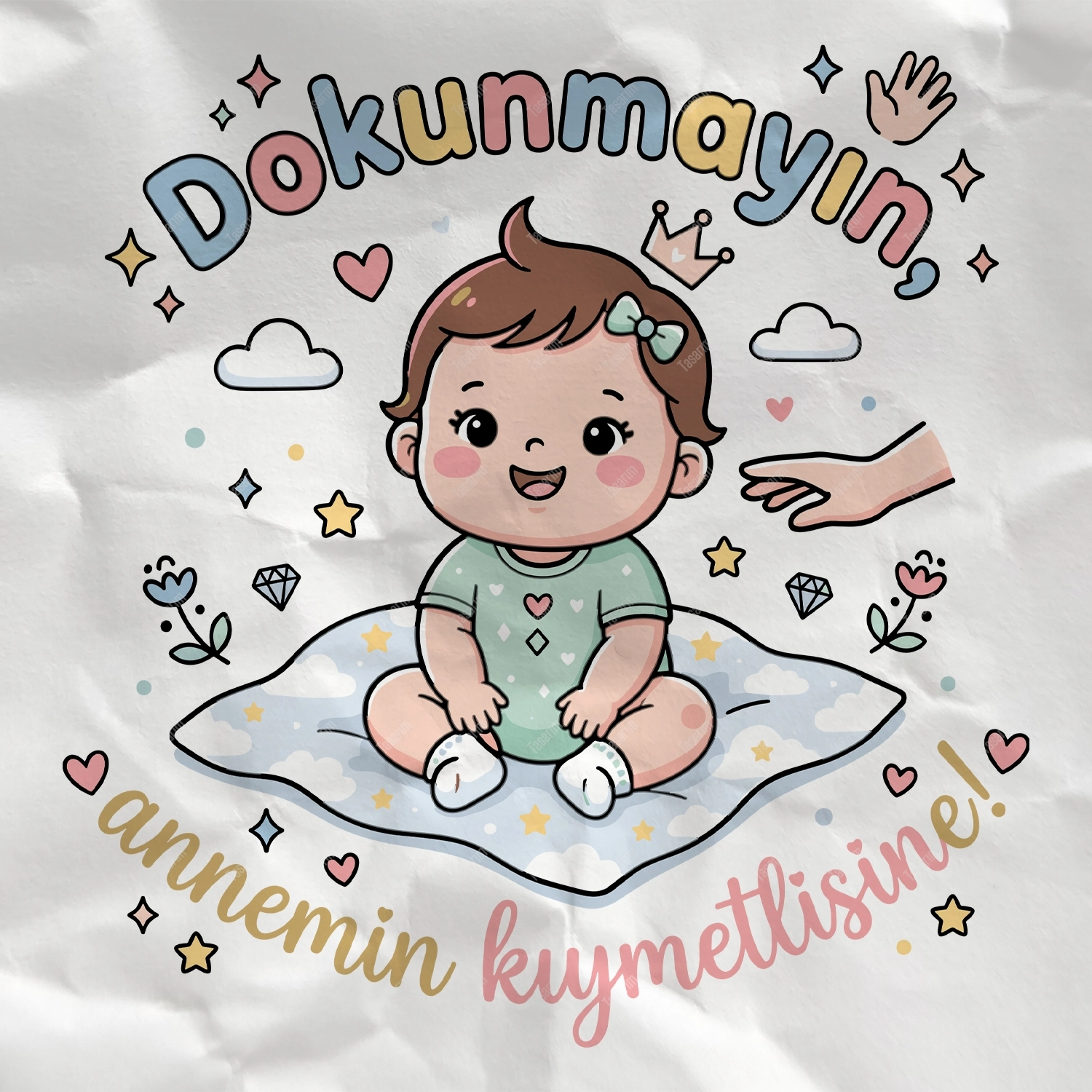 Dokunmayın Annemin Kıymetlisine - Bebek Body Zıbın
