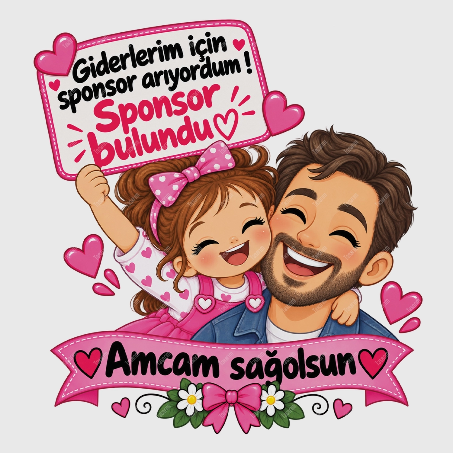 Giderlerim İçin Sponsor Arıyordum Sponsor Bulundu Amcam Sağolsun - Bebek Body Zıbın