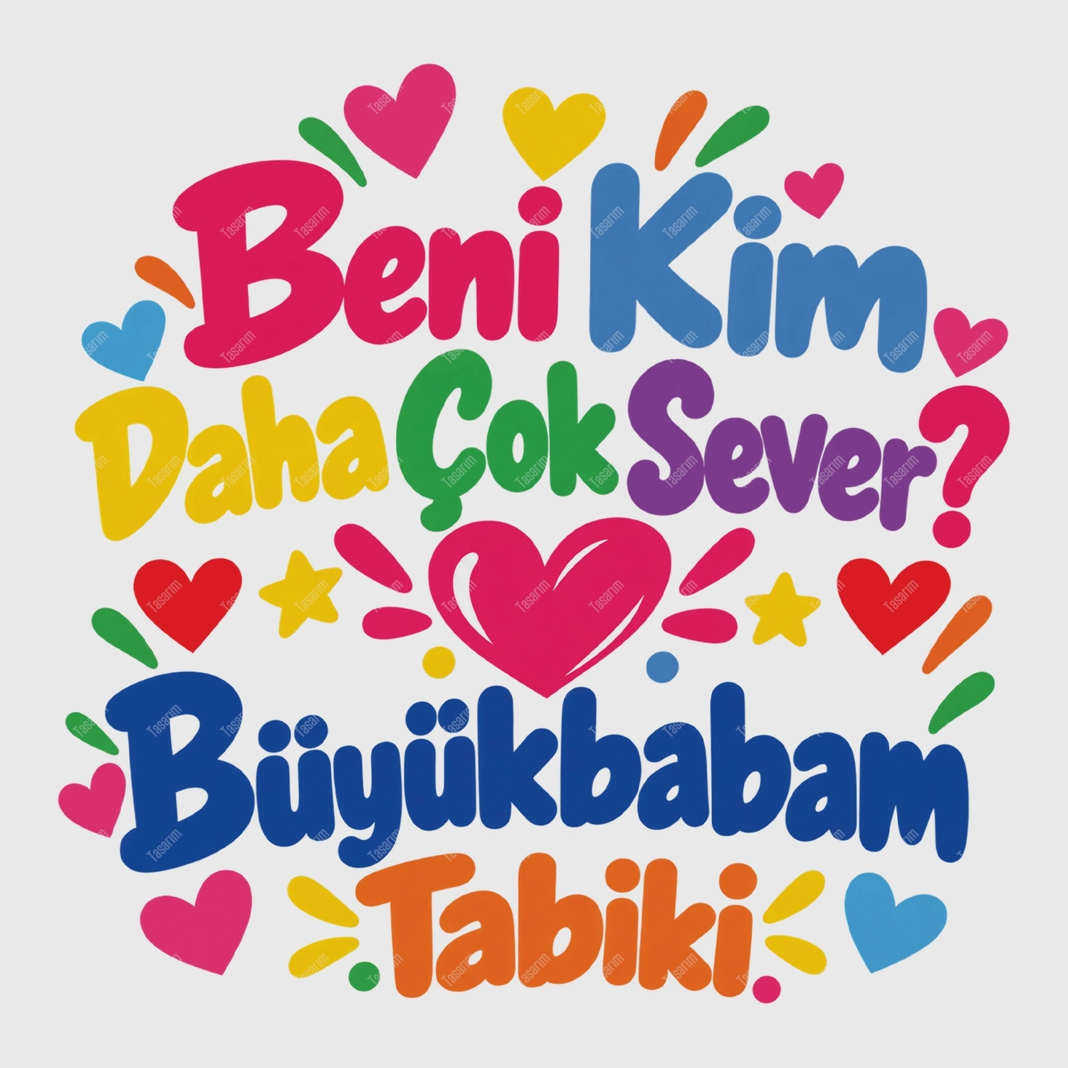 Beni Kim Daha Çok Sever Büyükbabam Tabiki - Bebek Body Zıbın
