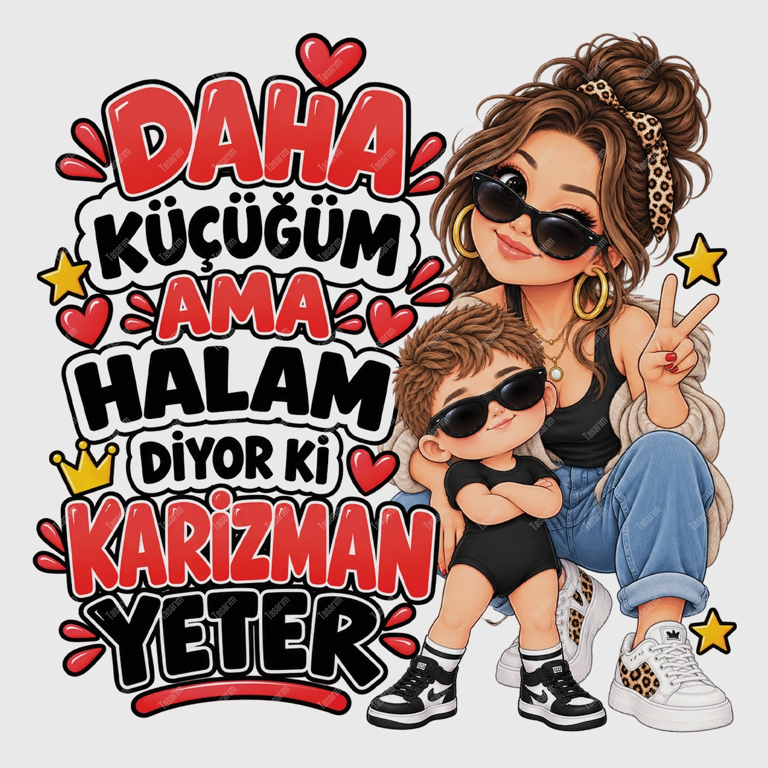 Daha Küçüğüm Ama Halam Diyor Ki Karizman Yeter - Bebek Body Zıbın
