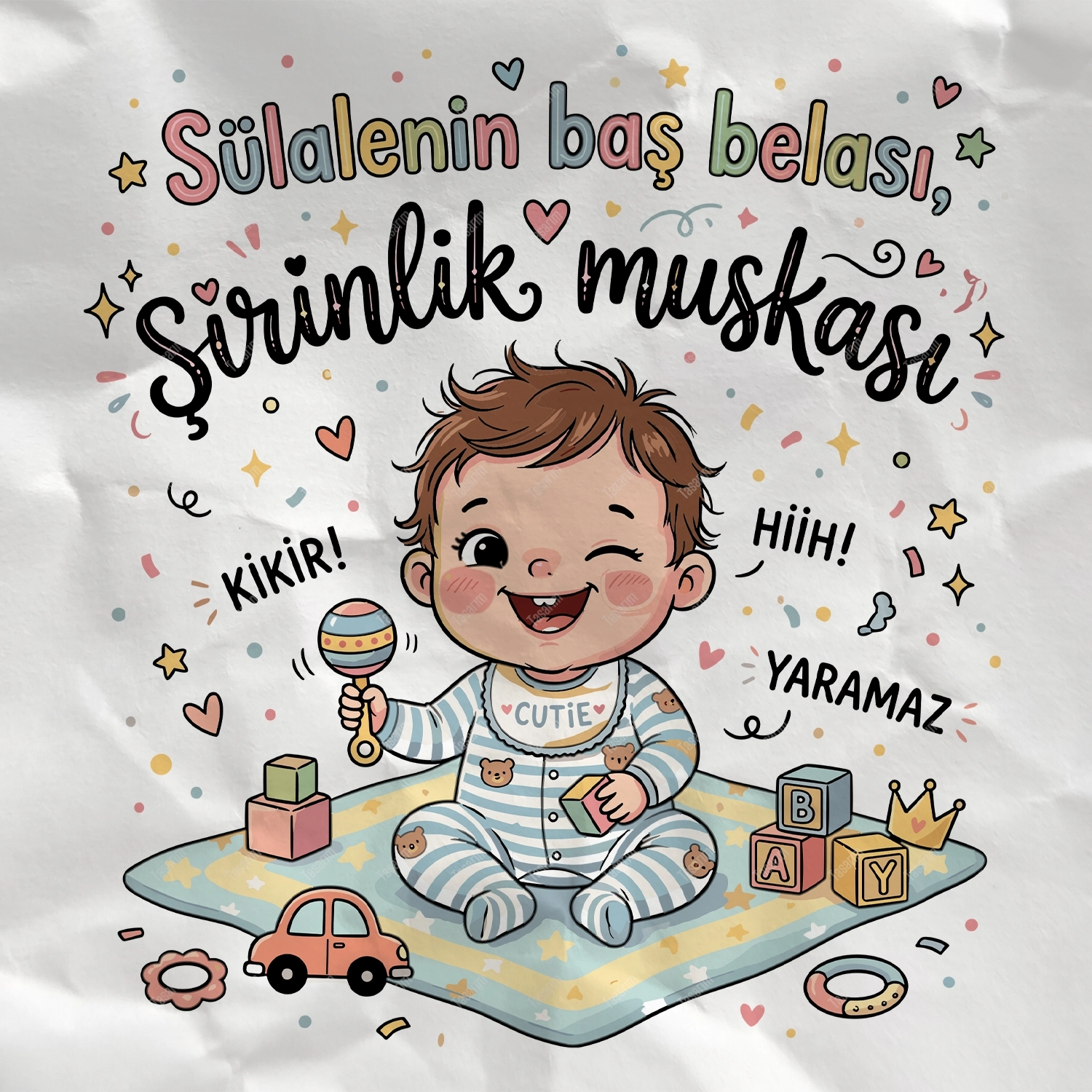 Sülalenin Baş Belası Şirinlik Muskası - Bebek Body Zıbın