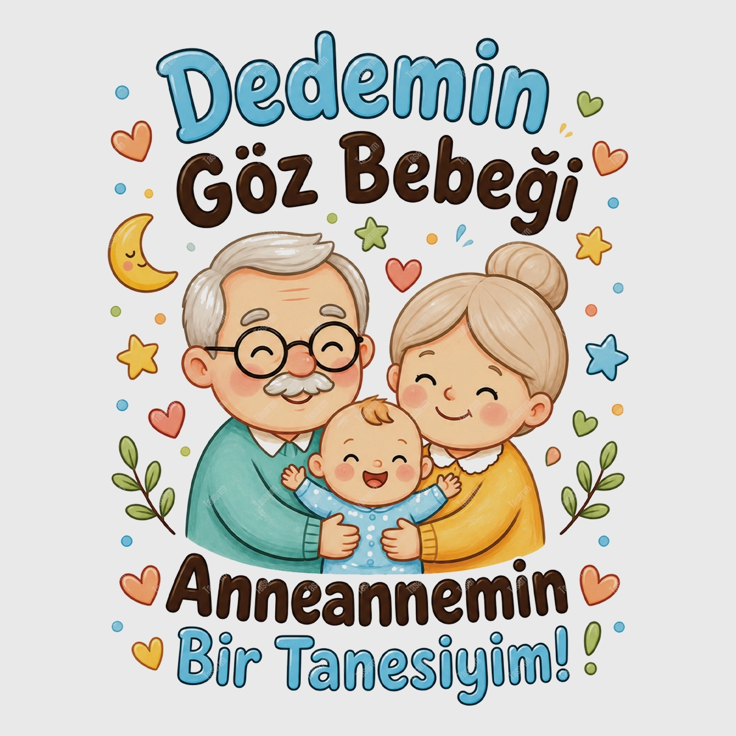 Dedemin Göz Bebeği Anneannemin Bir Tanesiyim - Bebek Body Zıbın