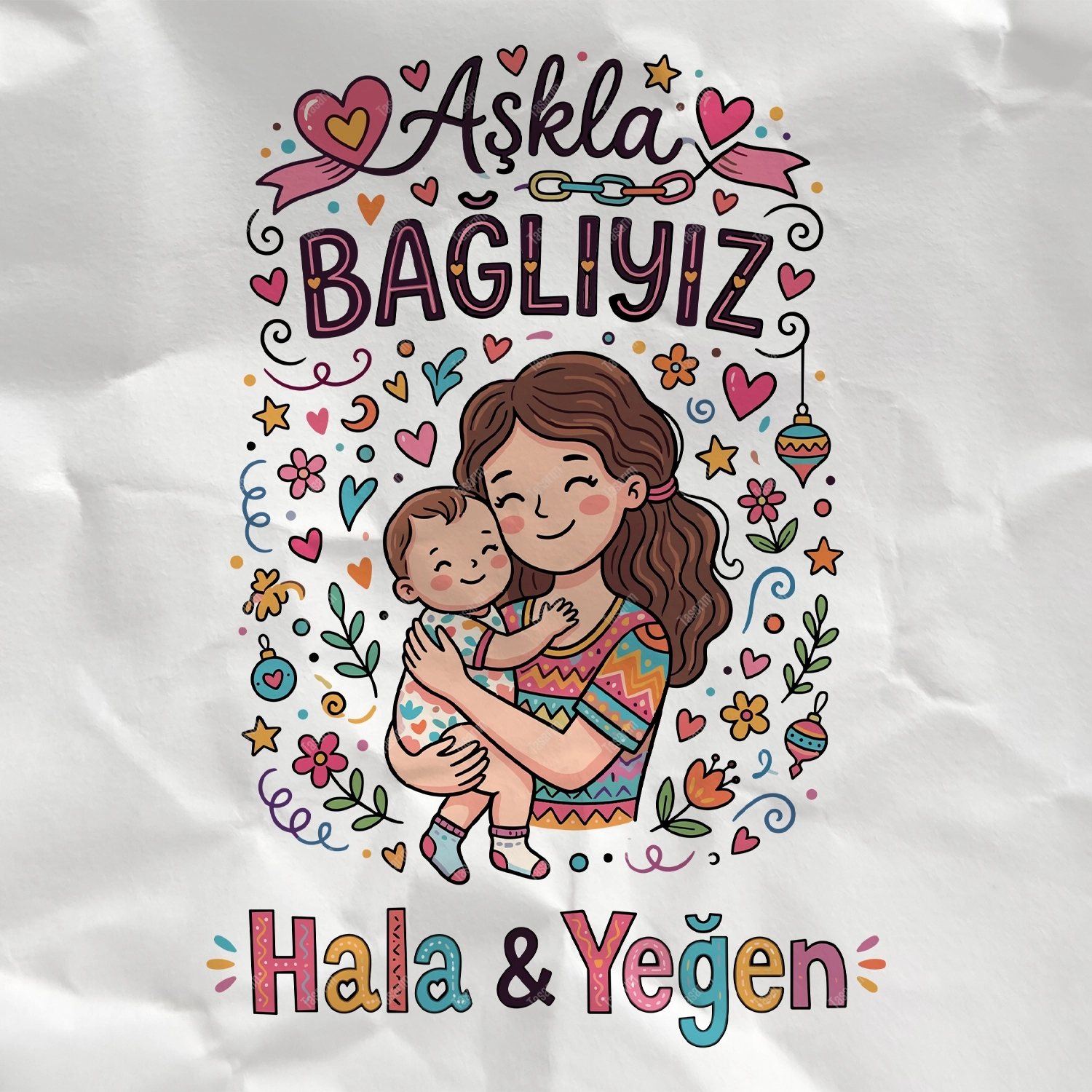 Aşkla Bağlıyız Hala & Yeğen - Bebek Body Zıbın