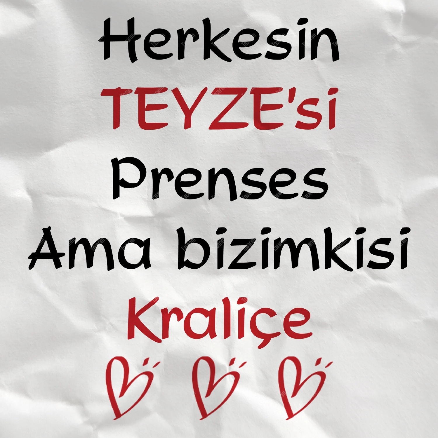 Herkesin Teyzesi Prenses Ama Bizimkisi Kraliçe - Bebek Body Zıbın