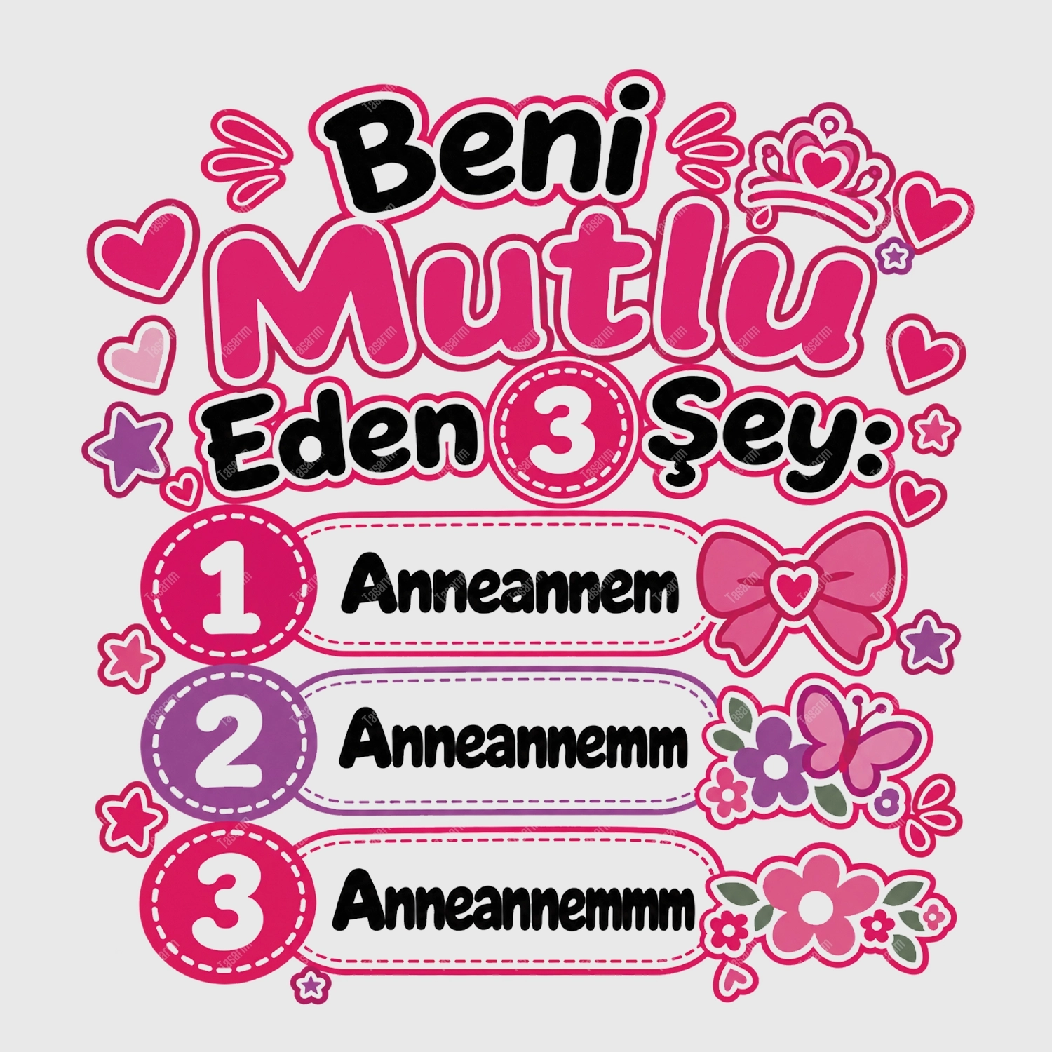 Beni Mutlu Eden 3 Şey Anneannem - Bebek Body Zıbın