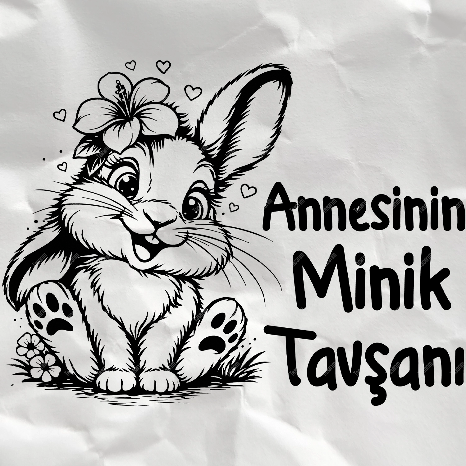 Annesinin Minik Tavşanı - Bebek Body Zıbın